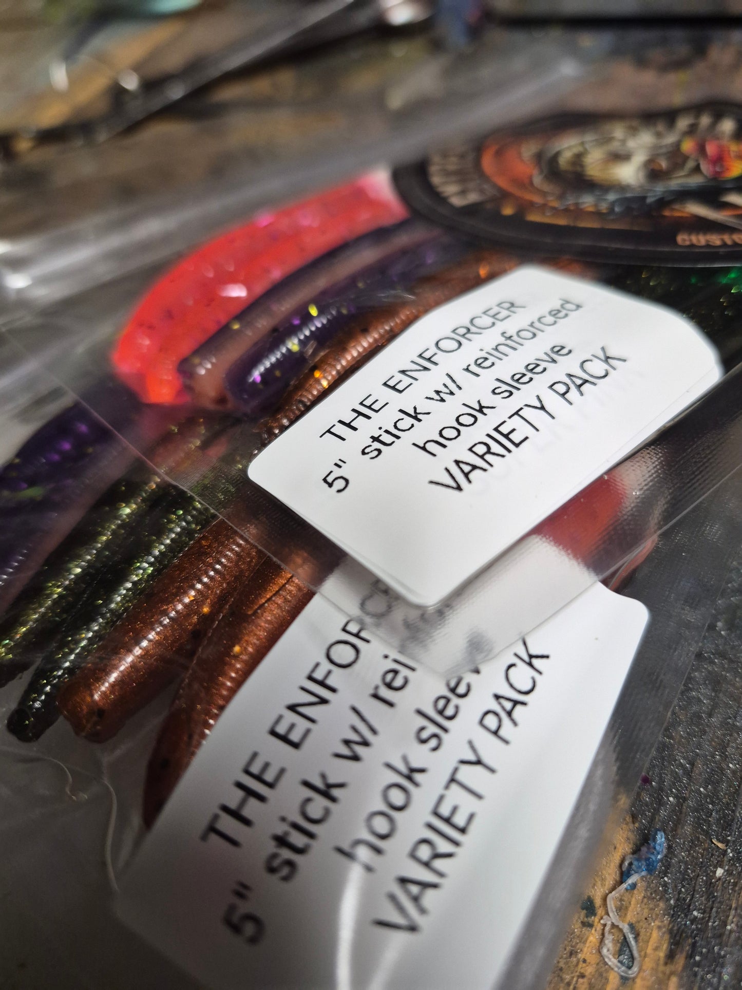 THE ENFORCER 5"stick bait with reinforced hook sleeve VARIETY PACK