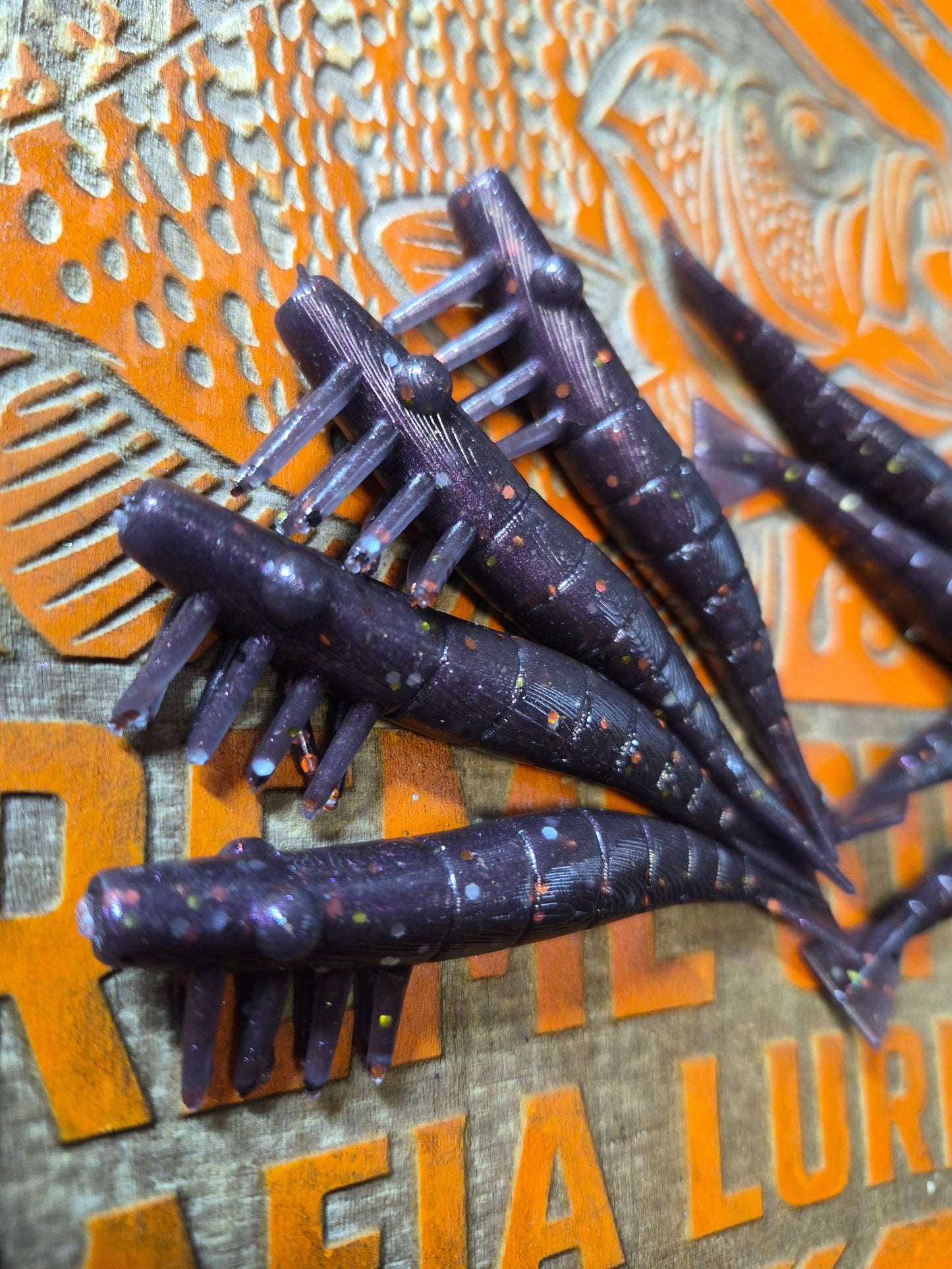 3 SALTWATER RAGER SHRIMP 8PK VIOLET SMOKE