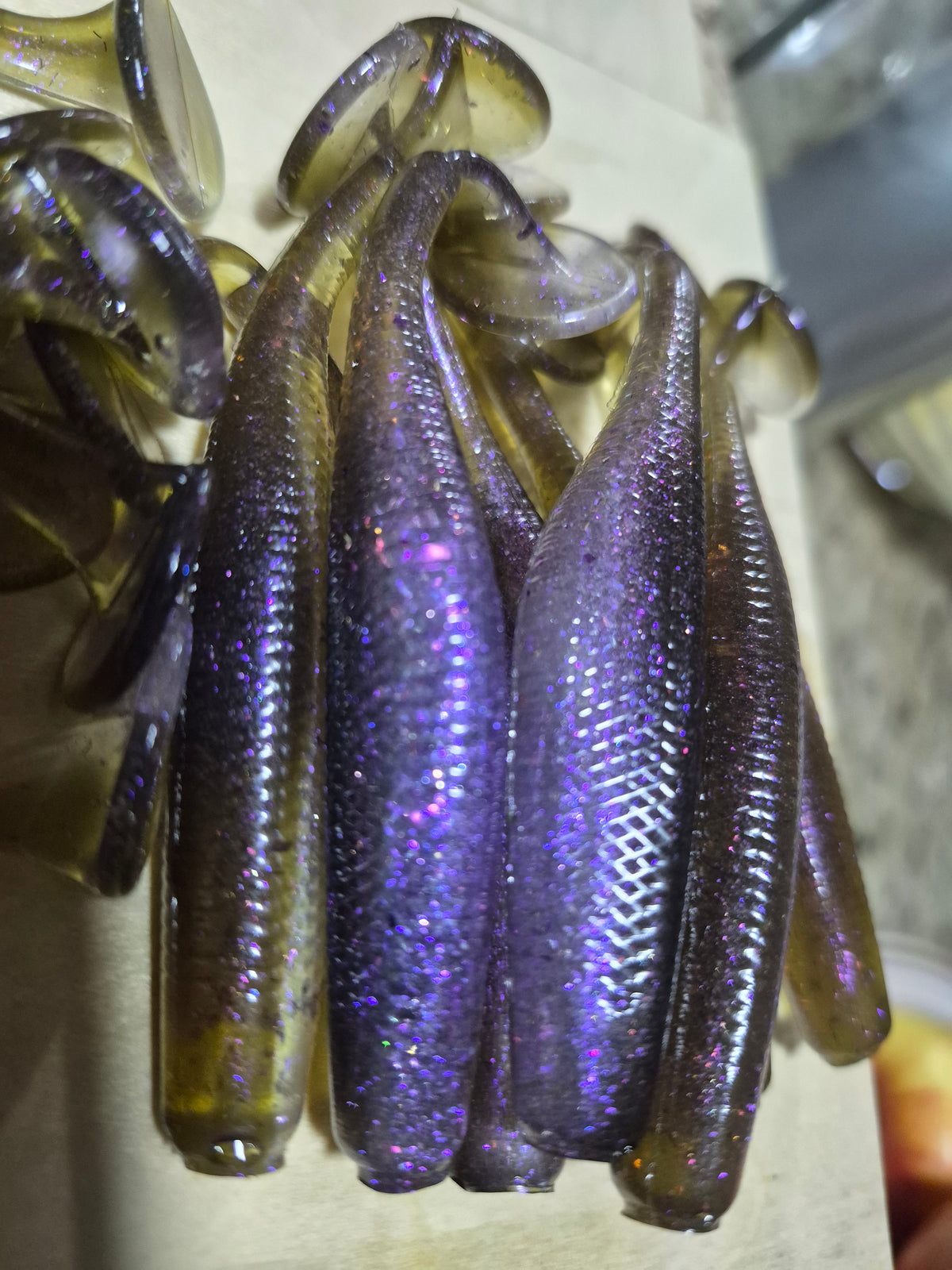 3.8" ASSASSIN SWIMBAIT ELECTRIC SHAD 8PK