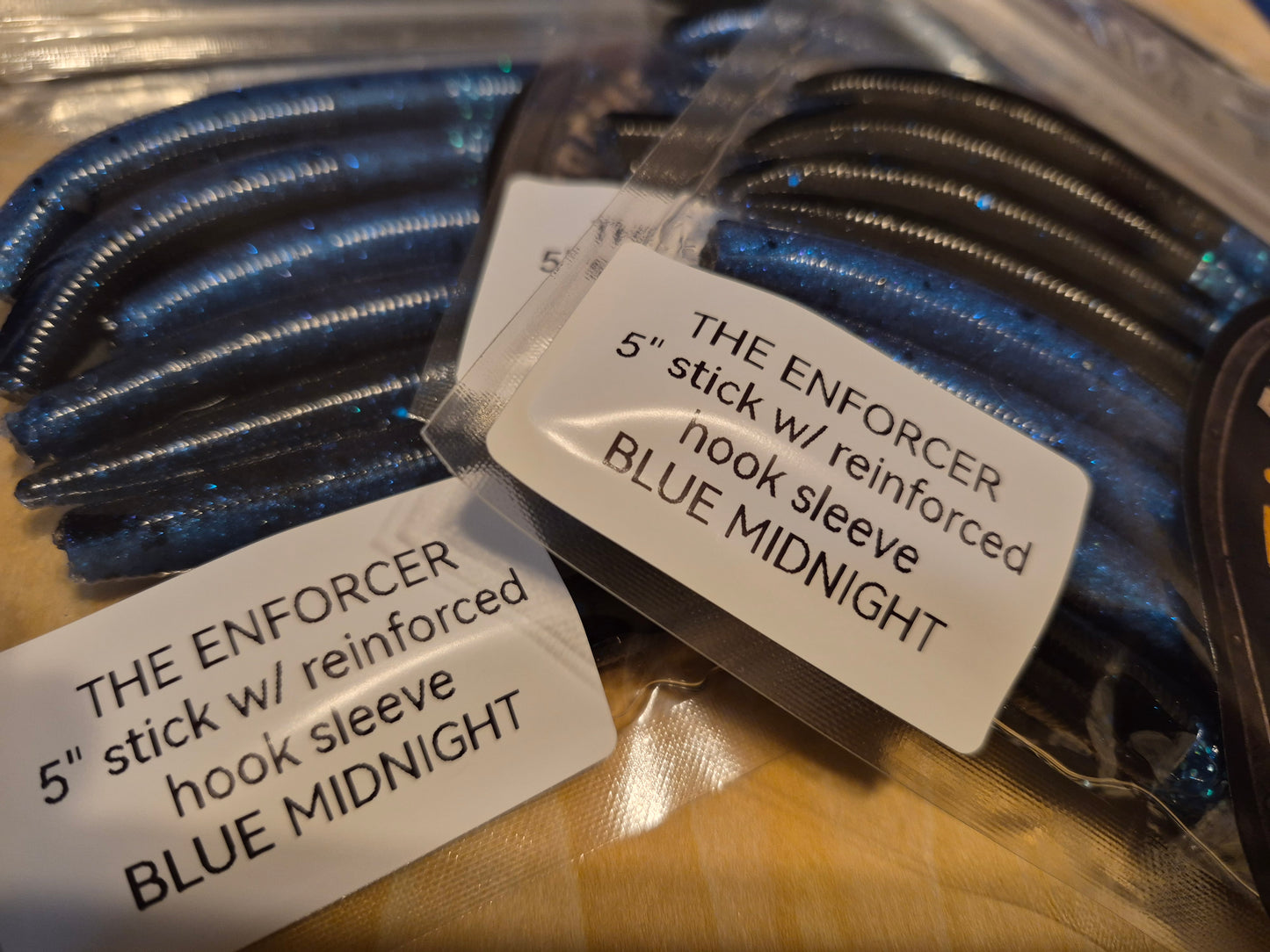 THE ENFORCER 5"stick bait with reinforced hook sleeve BLUE MIDNIGHT