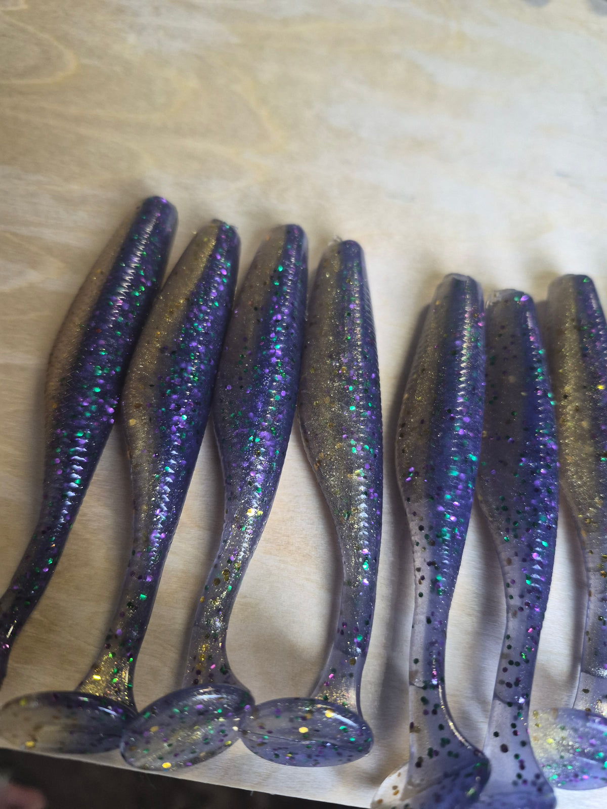 3.8" Assassin swimbait MARDI GRAS 8pk