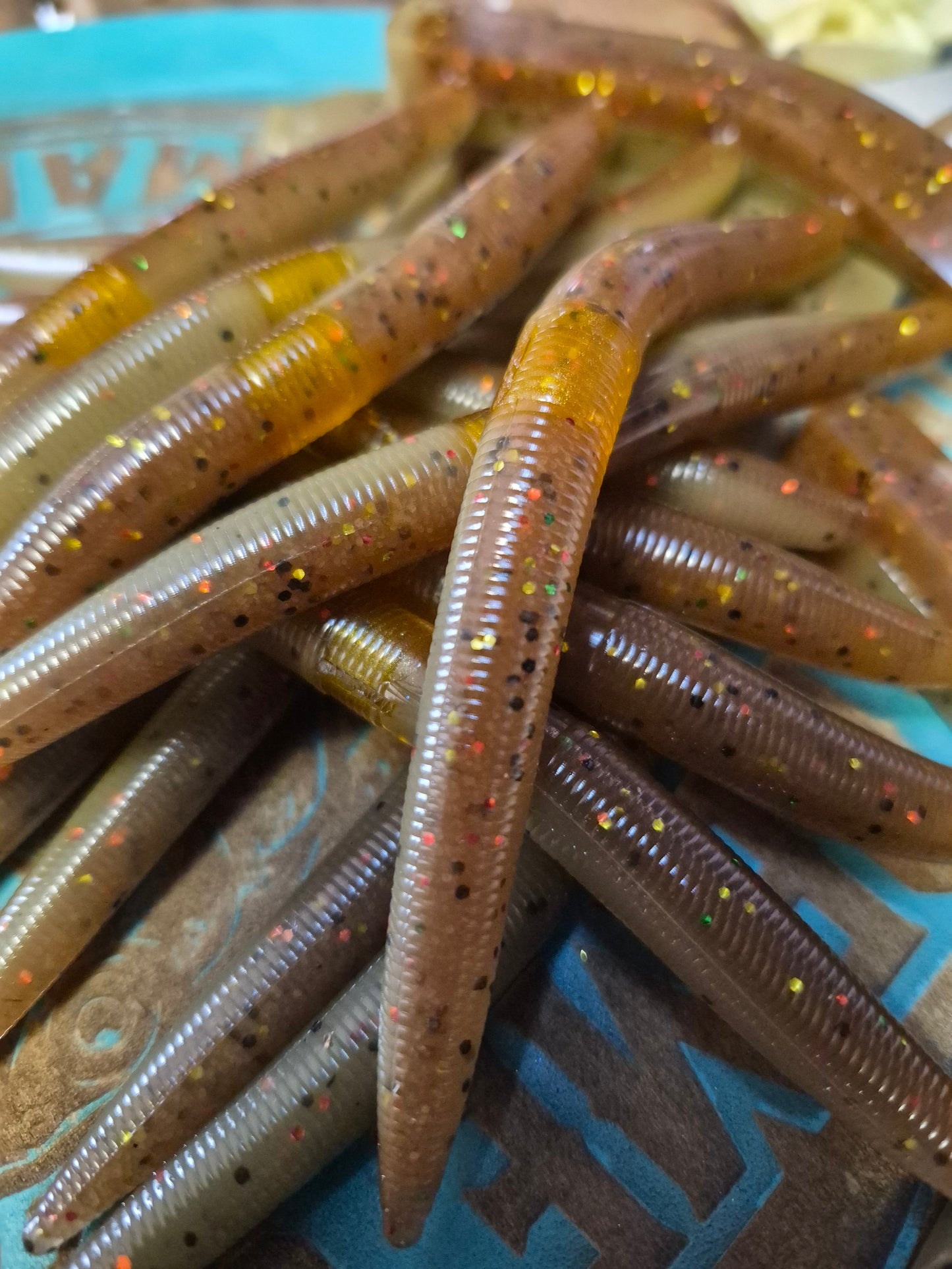 THE ENFORCER 5"stick bait with reinforced hook sleeve WHISKEY SHINER