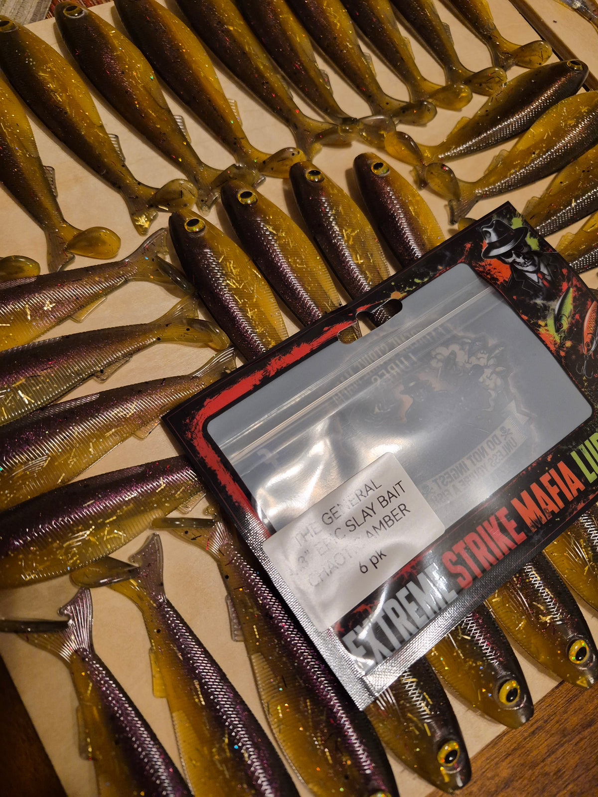 THE General 4.3 SWIMBAIT CHAOTIC AMBER hypershift