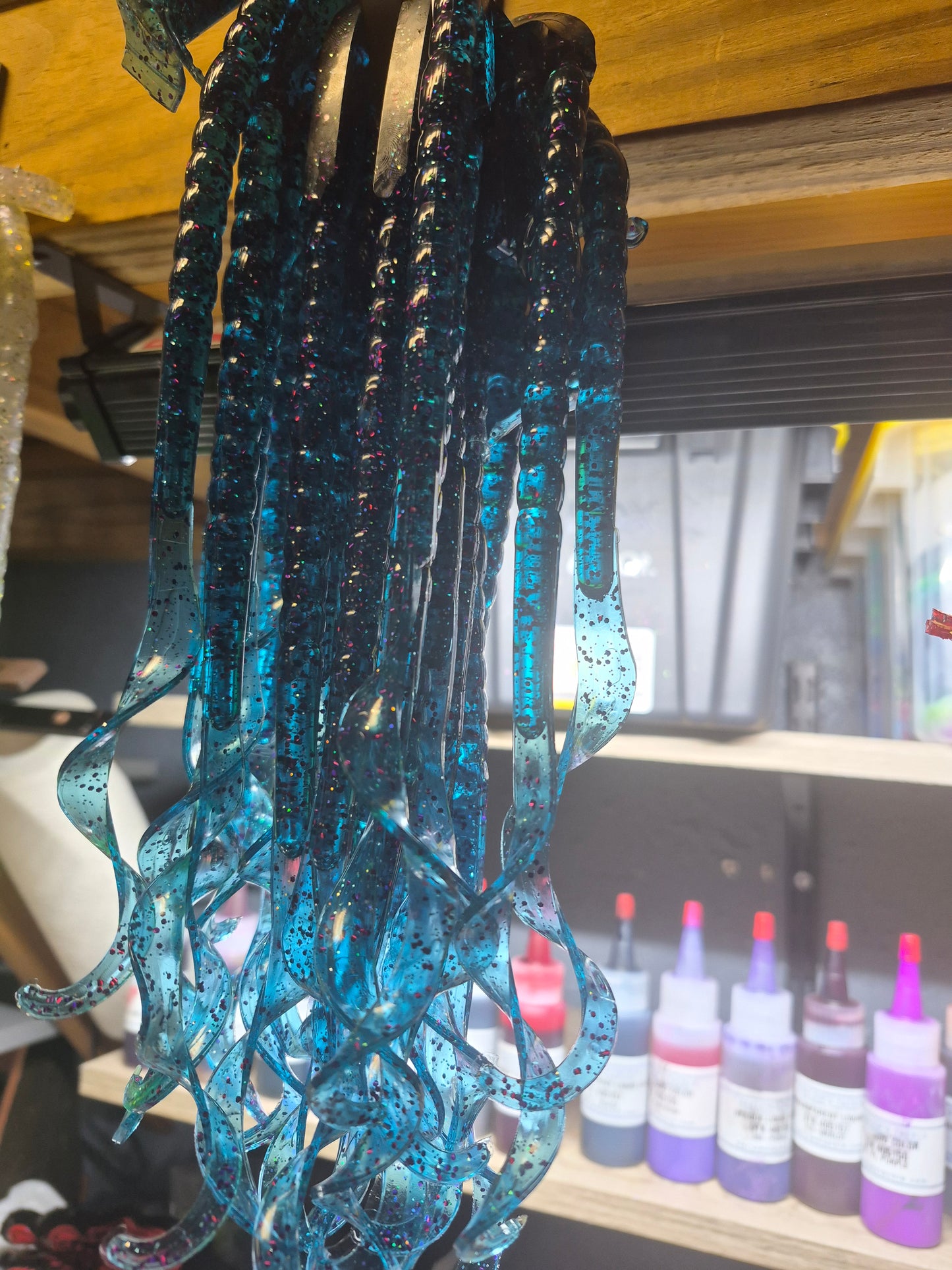 THE LEGEND 10-inch ribbon worm. ICE BLUE
