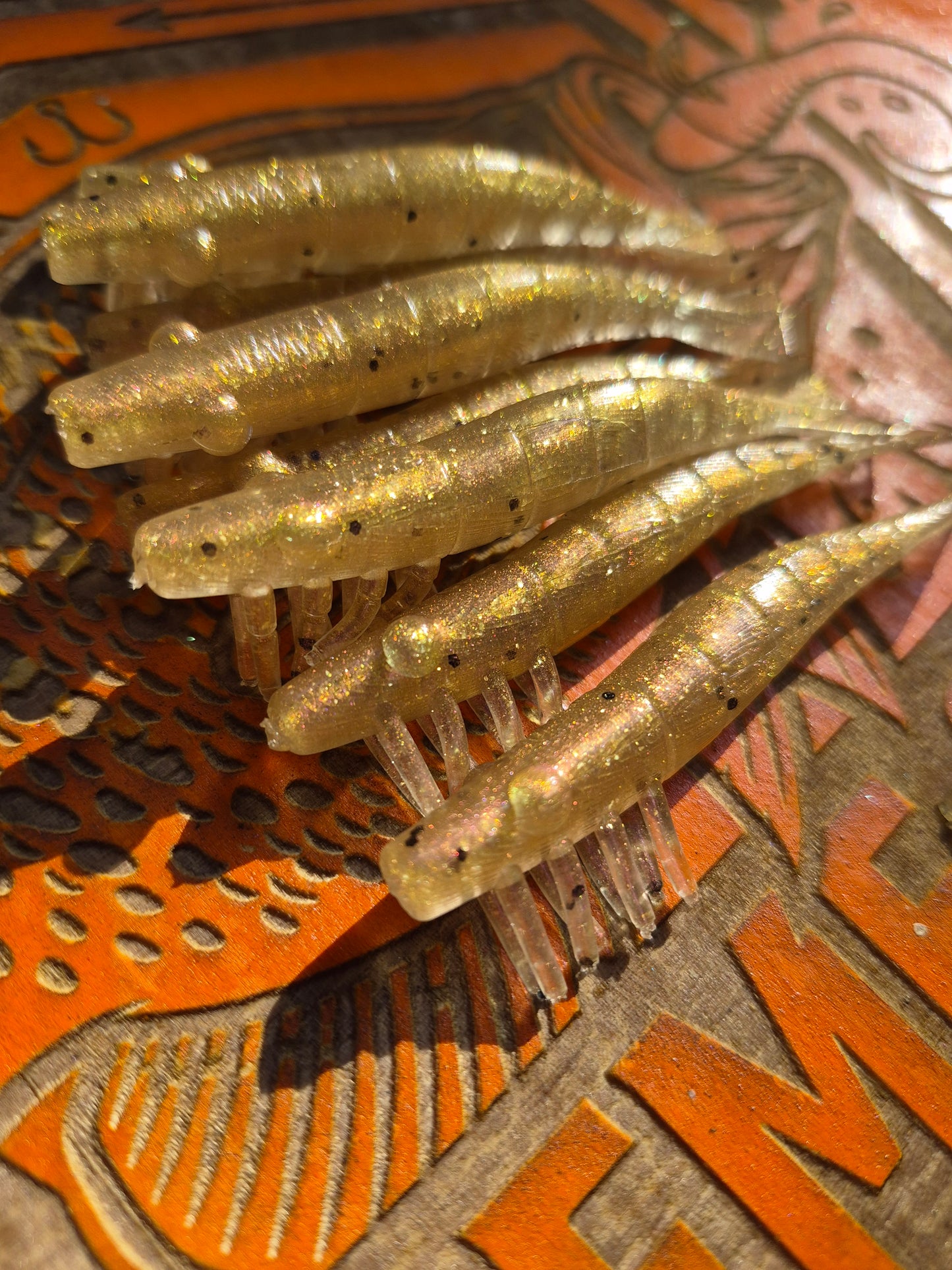 3" SALTWATER RAGER SHRIMP 8PK GOLDEN SHRIMP