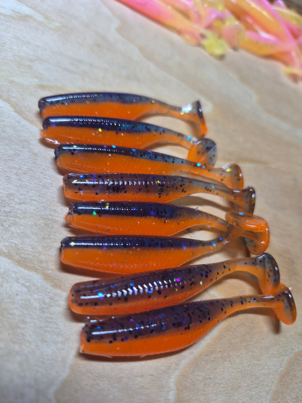 2.8" Assassin paddle tail ORANGE NEBULA