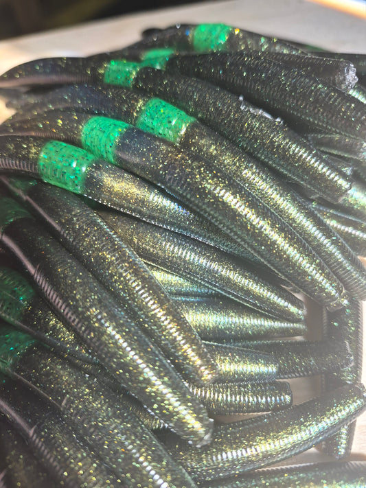 THE ENFORCER 5"stick bait with reinforced hook sleeve OIL SLICK