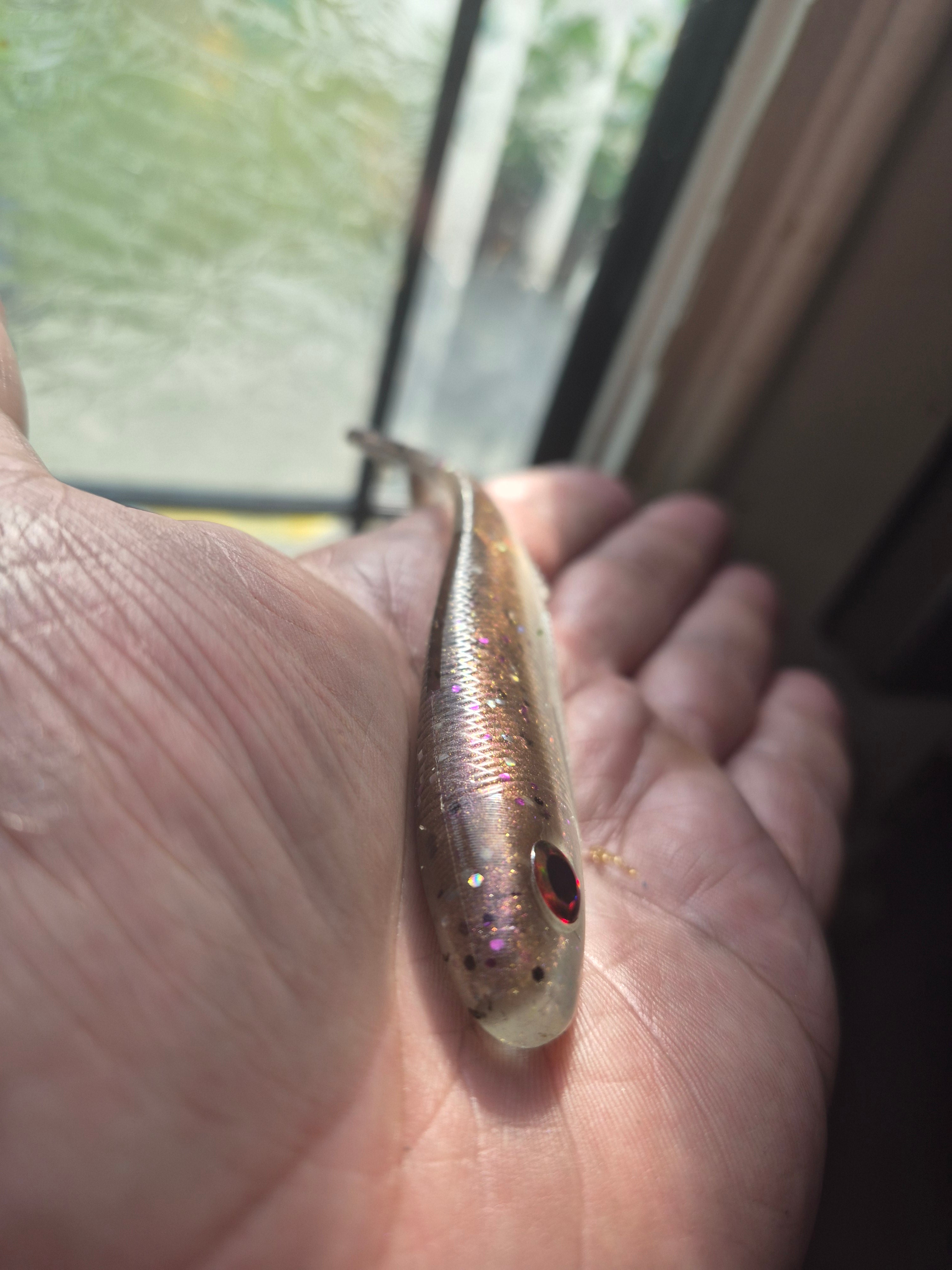 The General 4.3 SWIMBAIT Hypershift color change. Plasma Ashes