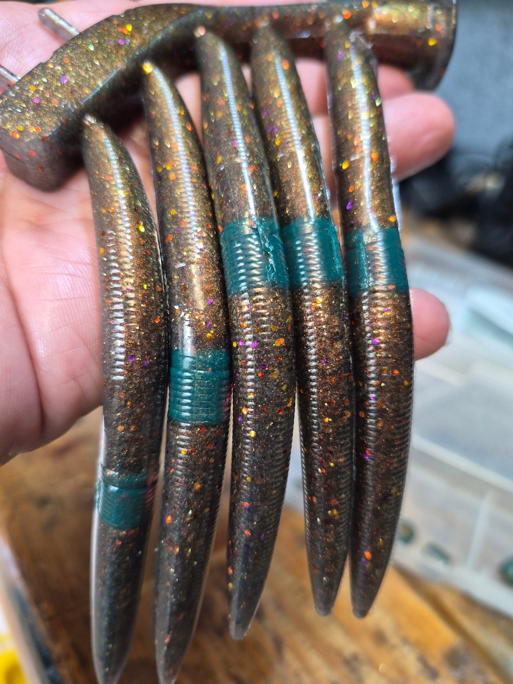 The ENFORCER 5"stick bait with reinforced hook sleeve LAVA ROCK