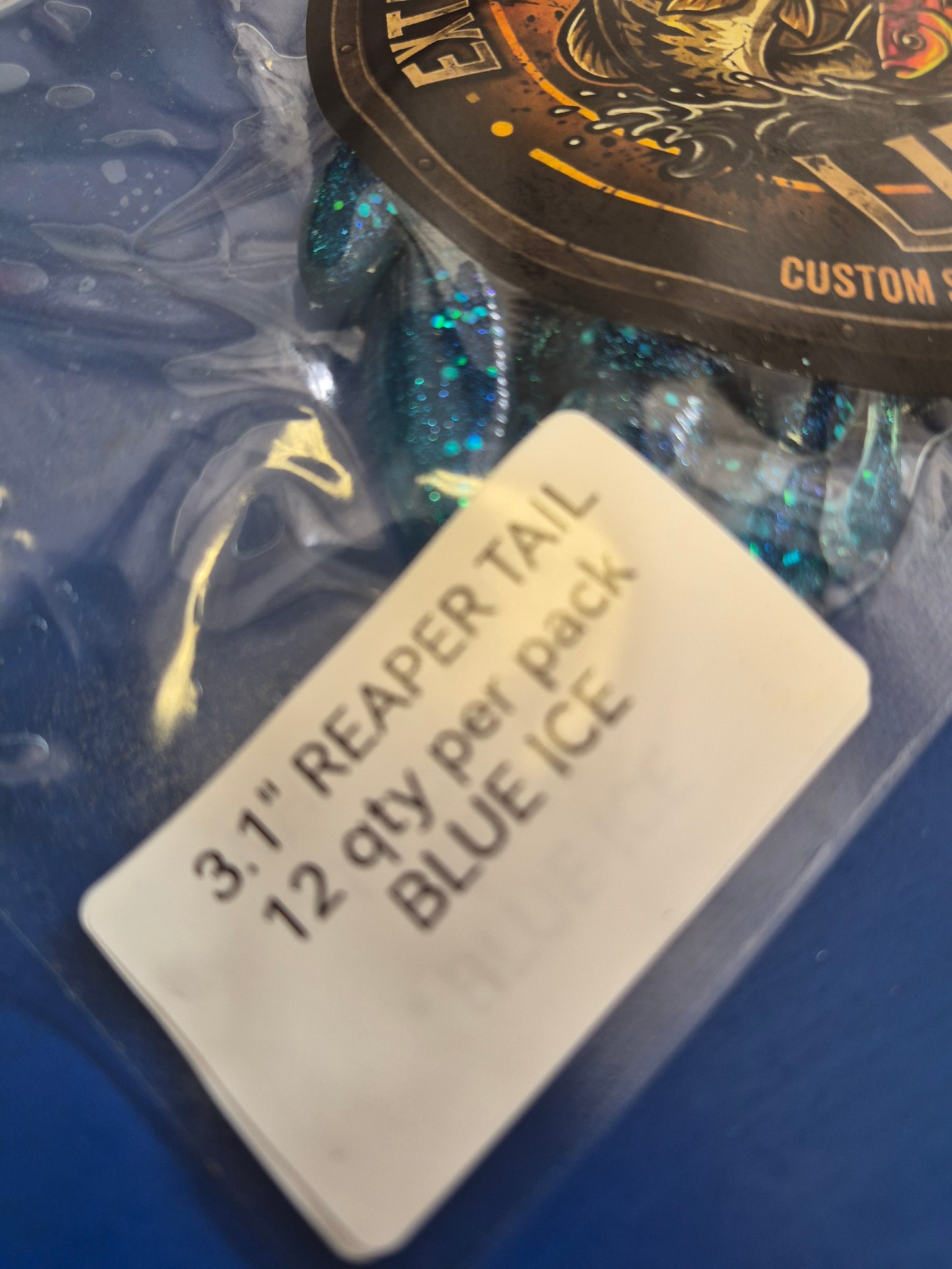 3.1 " REAPER TAIL Small trophy hunters BLUE ICE 12pk
