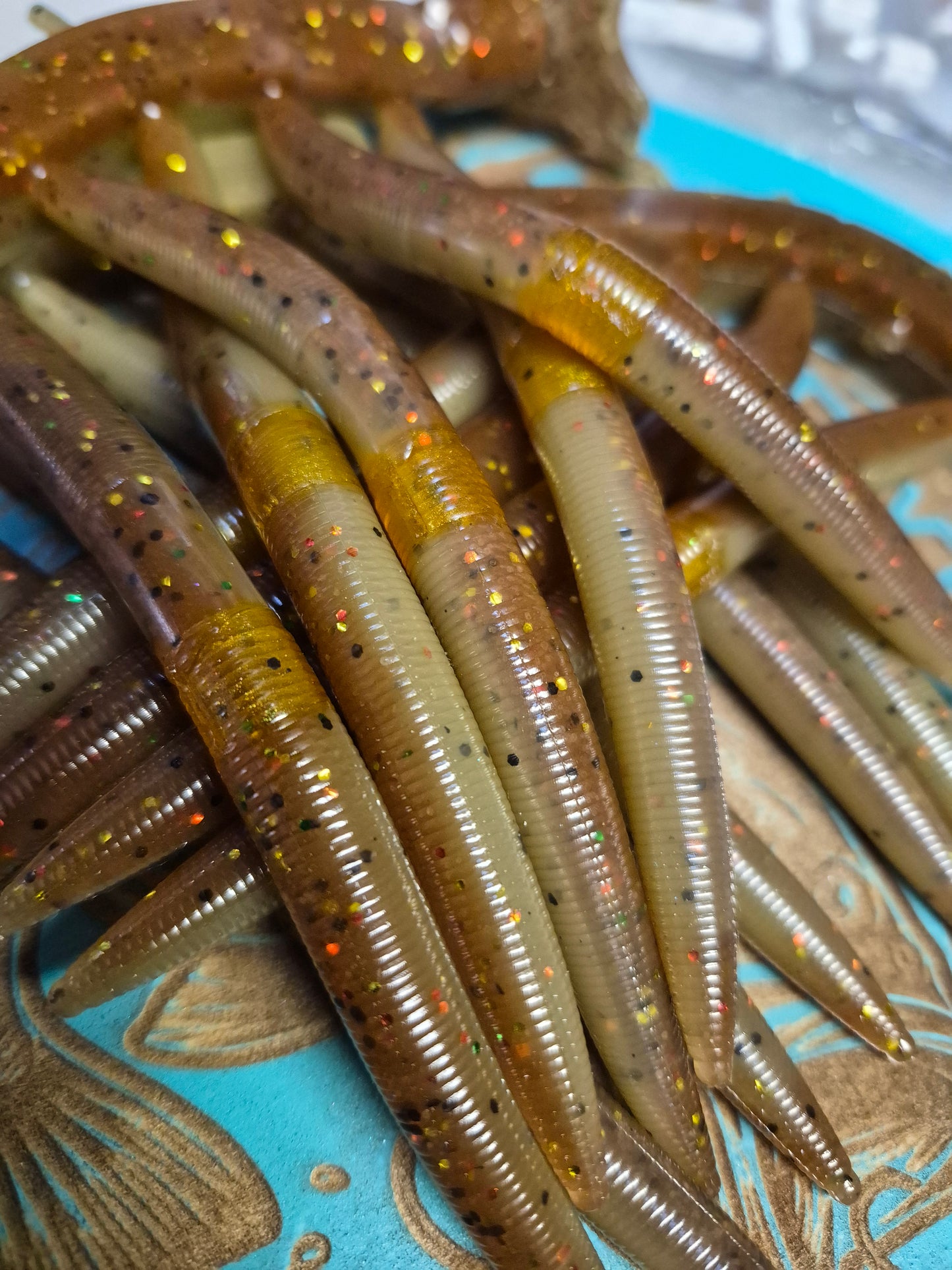THE ENFORCER 5"stick bait with reinforced hook sleeve WHISKEY SHINER