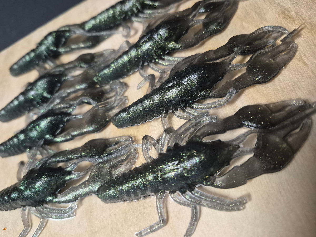 The Capo 3.5 crawfish TOXIC OIL Slick hypershift. 8pk