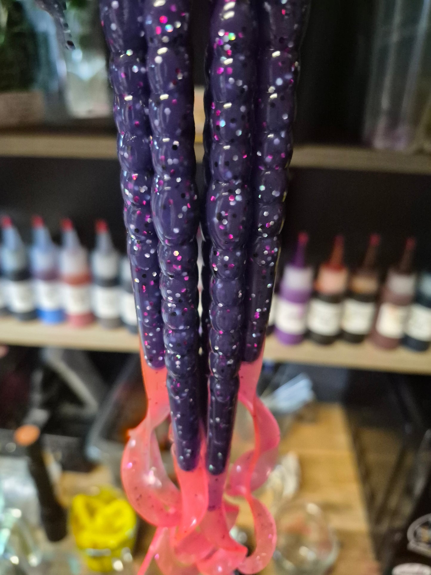 THE LEGEND 10" Ribbon worm PINK HIGHLIGHT