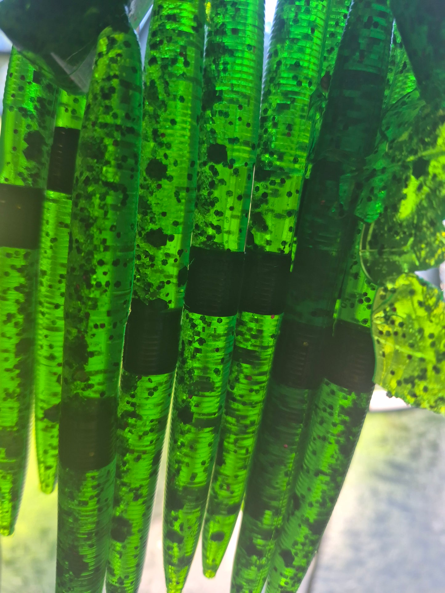 THE ENFORCER 5"stick bait with reinforced hook sleeve PEPPER CHARTREUSE 2.0