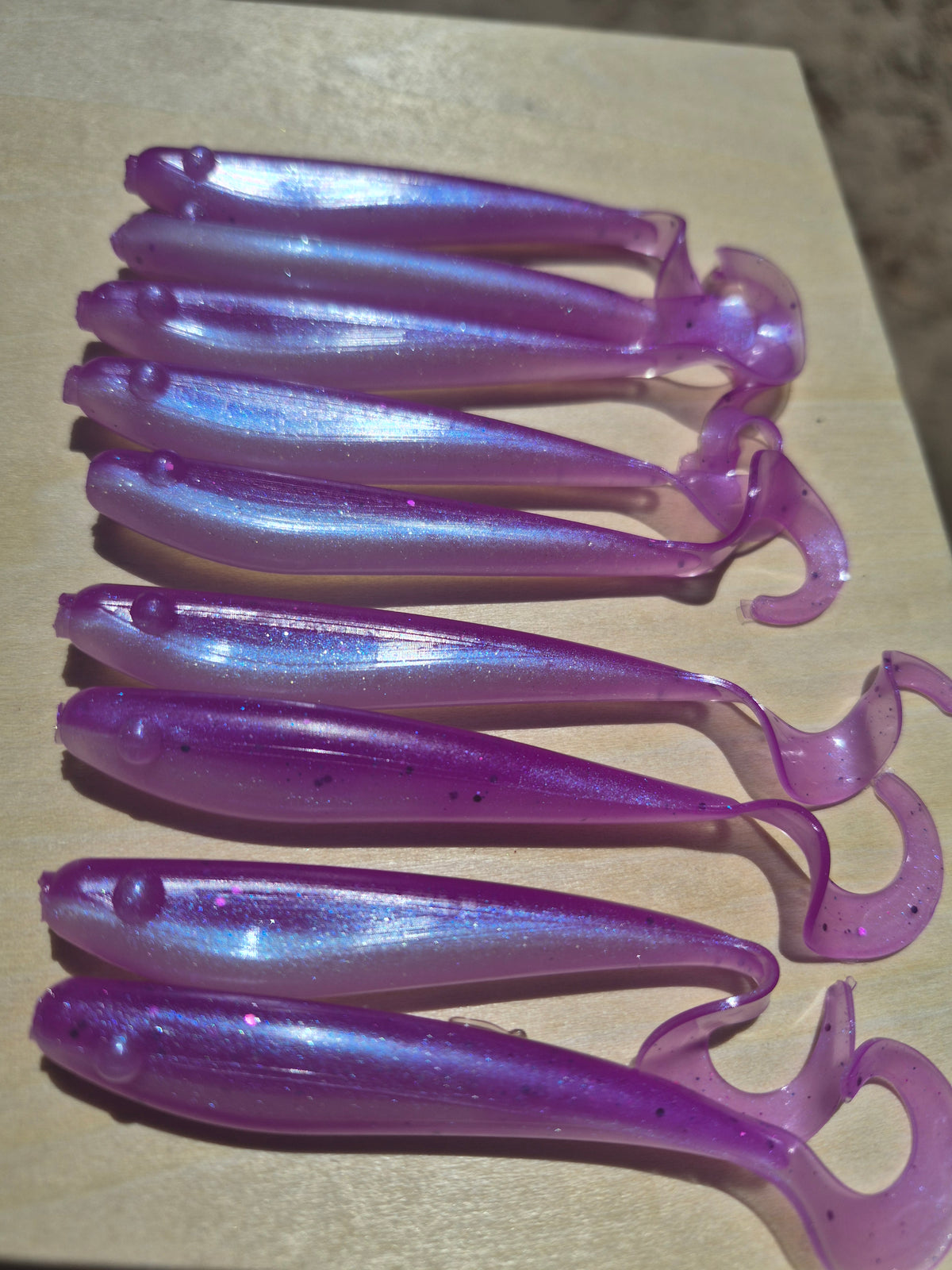 THE CLEANER 4" FINESSE GRUB TAIL 9pk PURPLE PASSION