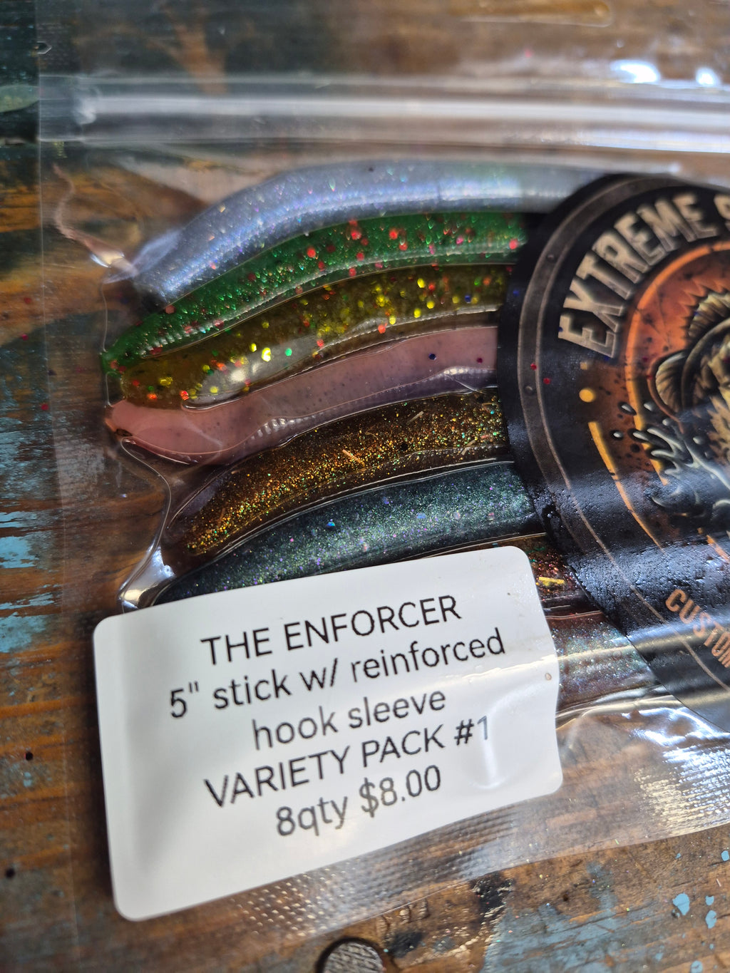 The ENFORCER 5"stick bait with reinforced hook sleeve VARIETY PACK #1