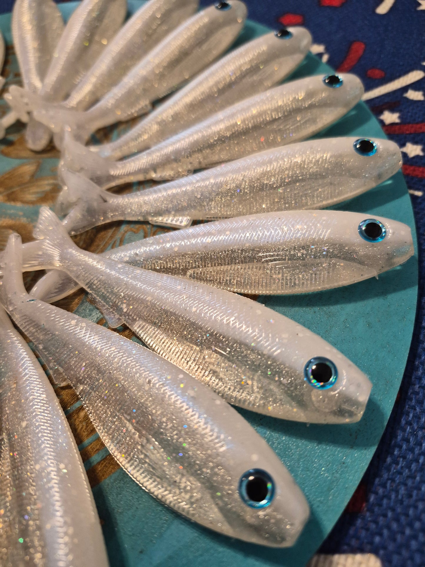 The General 4.3" swimbait upper and lower hook recesses GHOST