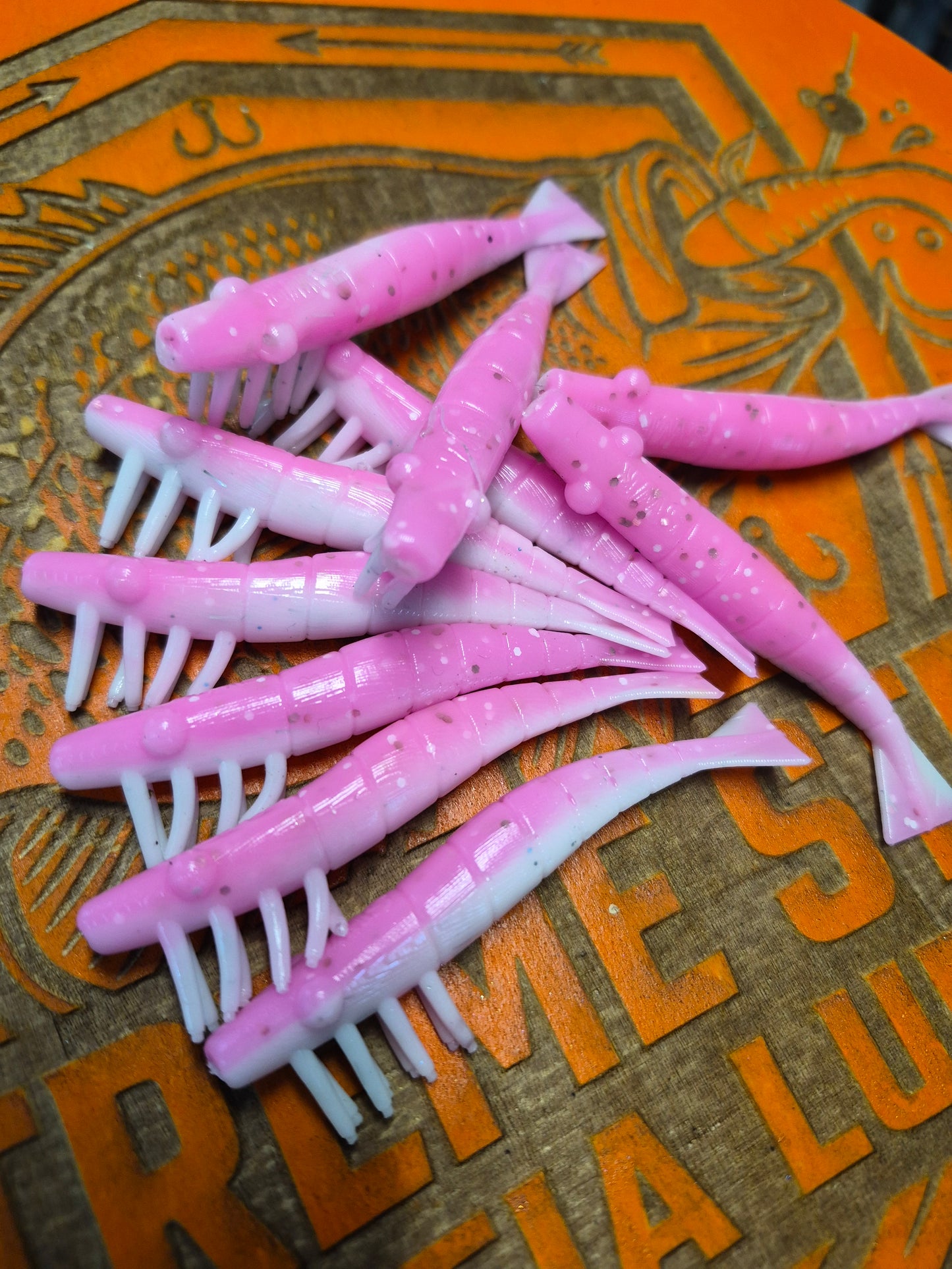 3" SALTWATER RAGER SHRIMP 8PK BUBBLEGUM FROST