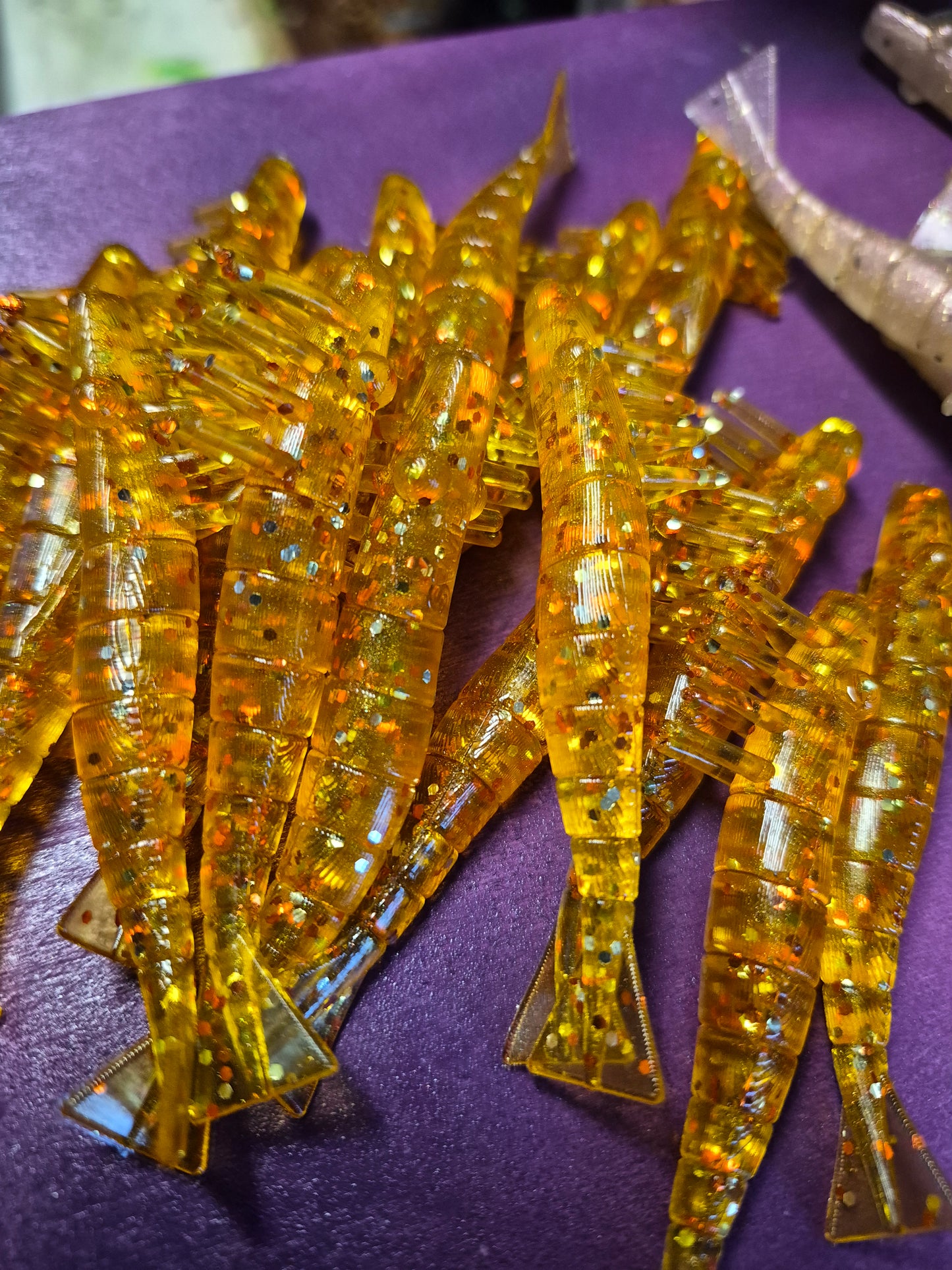 3" SALTWATER RAGER SHRIMP 8PK GOLDEN SHRIMP