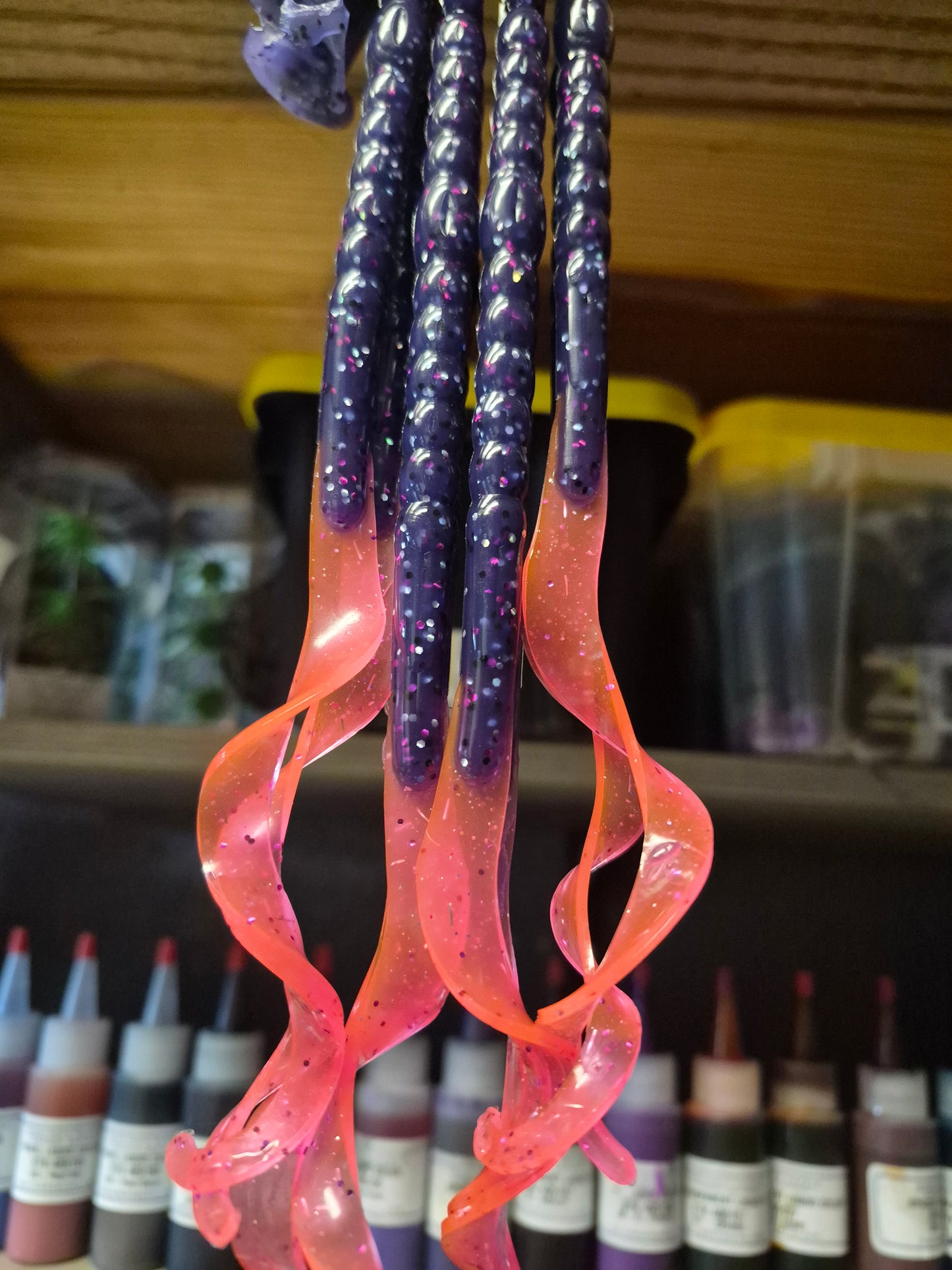 THE LEGEND 10" Ribbon worm PINK HIGHLIGHT