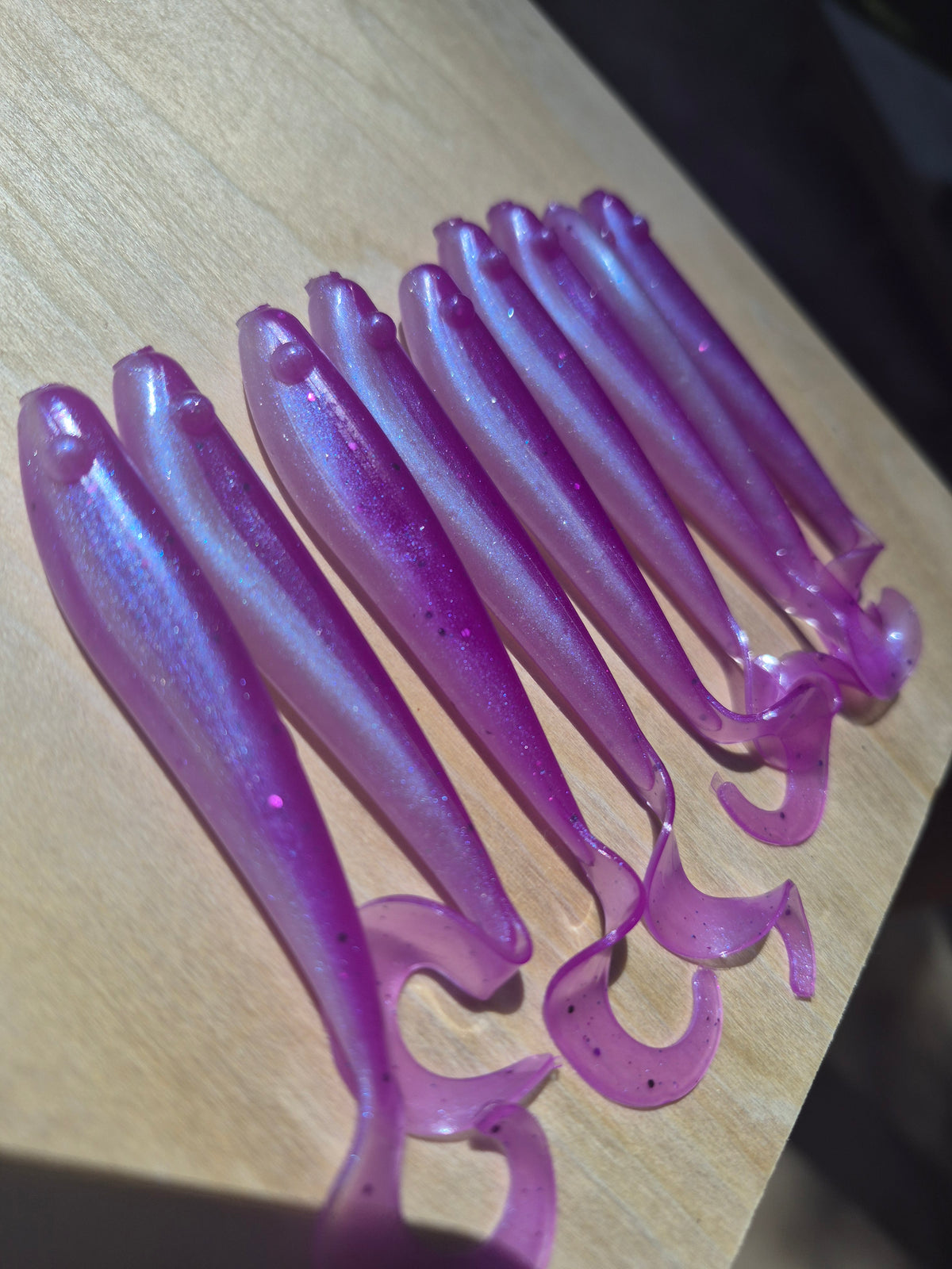 THE CLEANER 4" FINESSE GRUB TAIL 9pk PURPLE PASSION