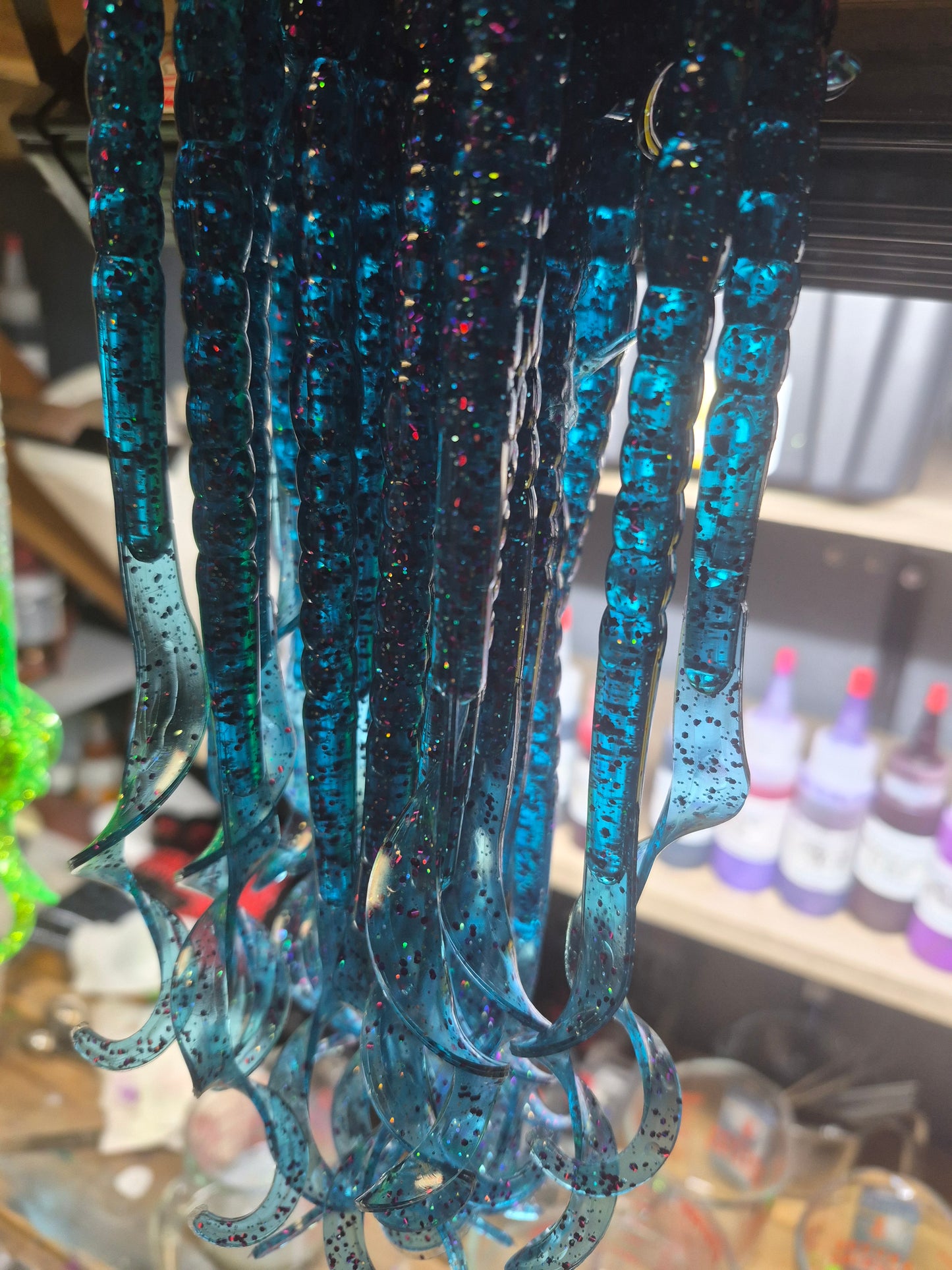 THE LEGEND 10-inch ribbon worm. ICE BLUE