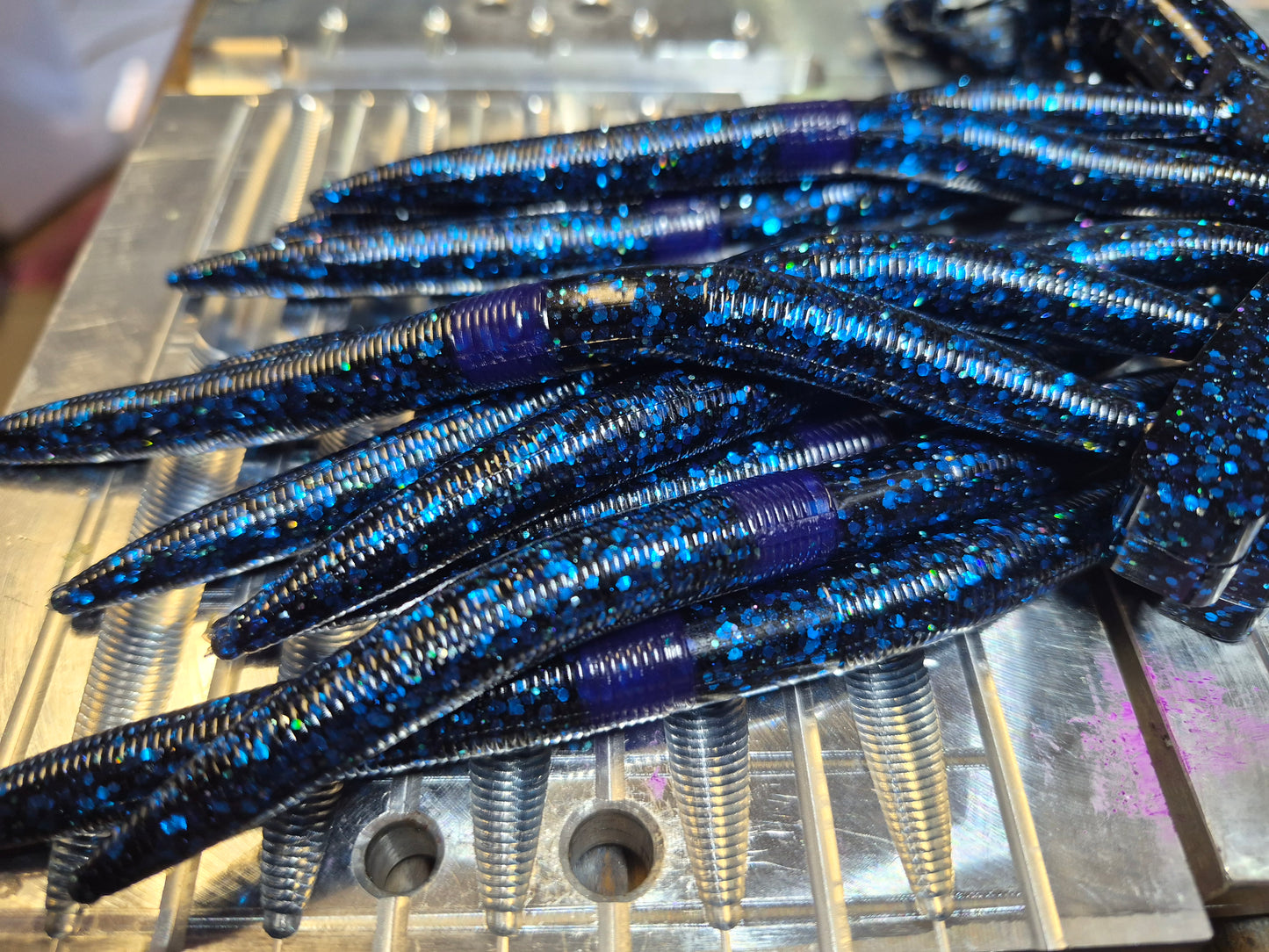 The ENFORCER 5"stick bait with reinforced hook sleeve BLUE SHADE