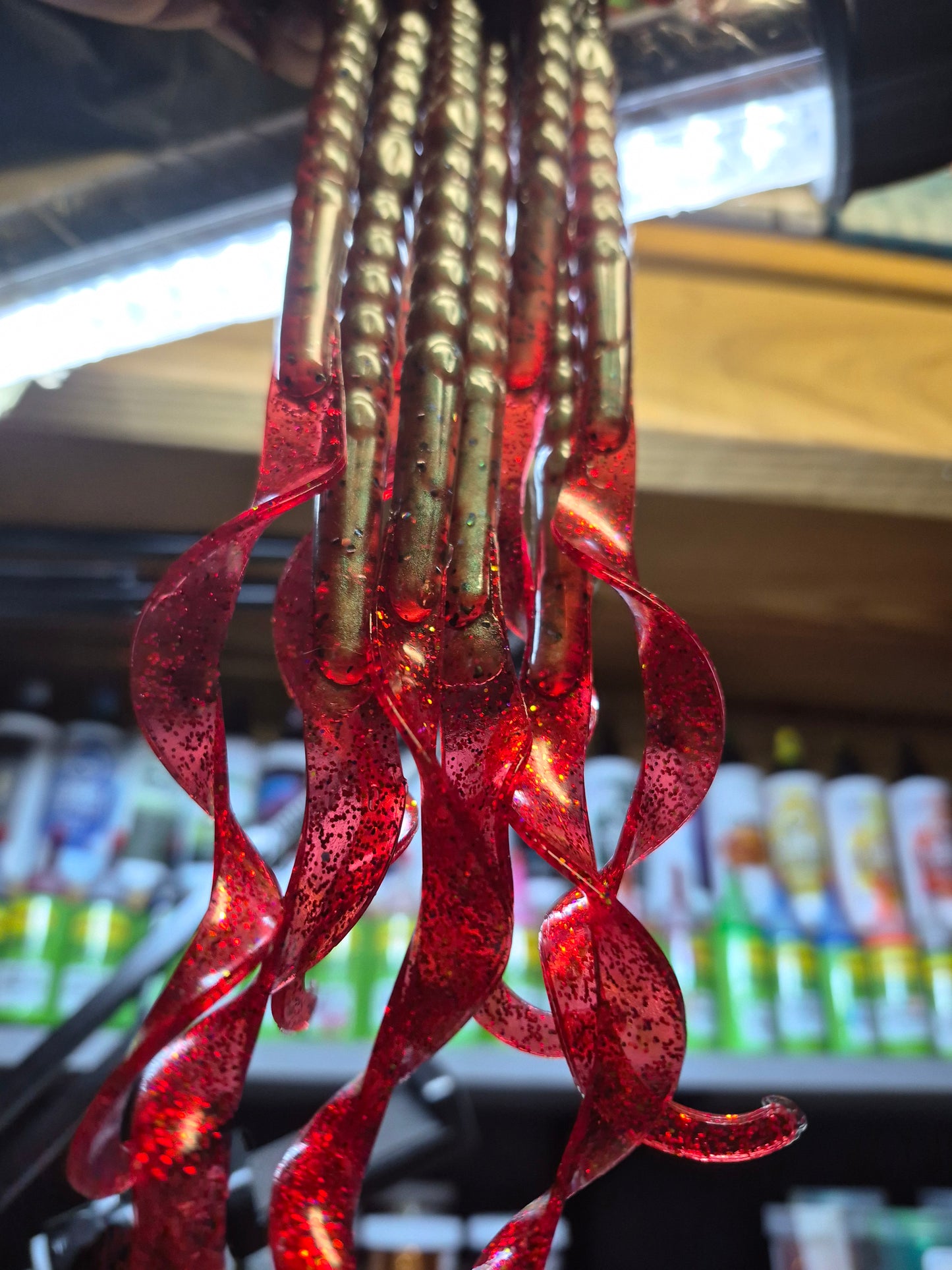 THE LEGEND 10" Ribbon worm CHAMELEON RUBY