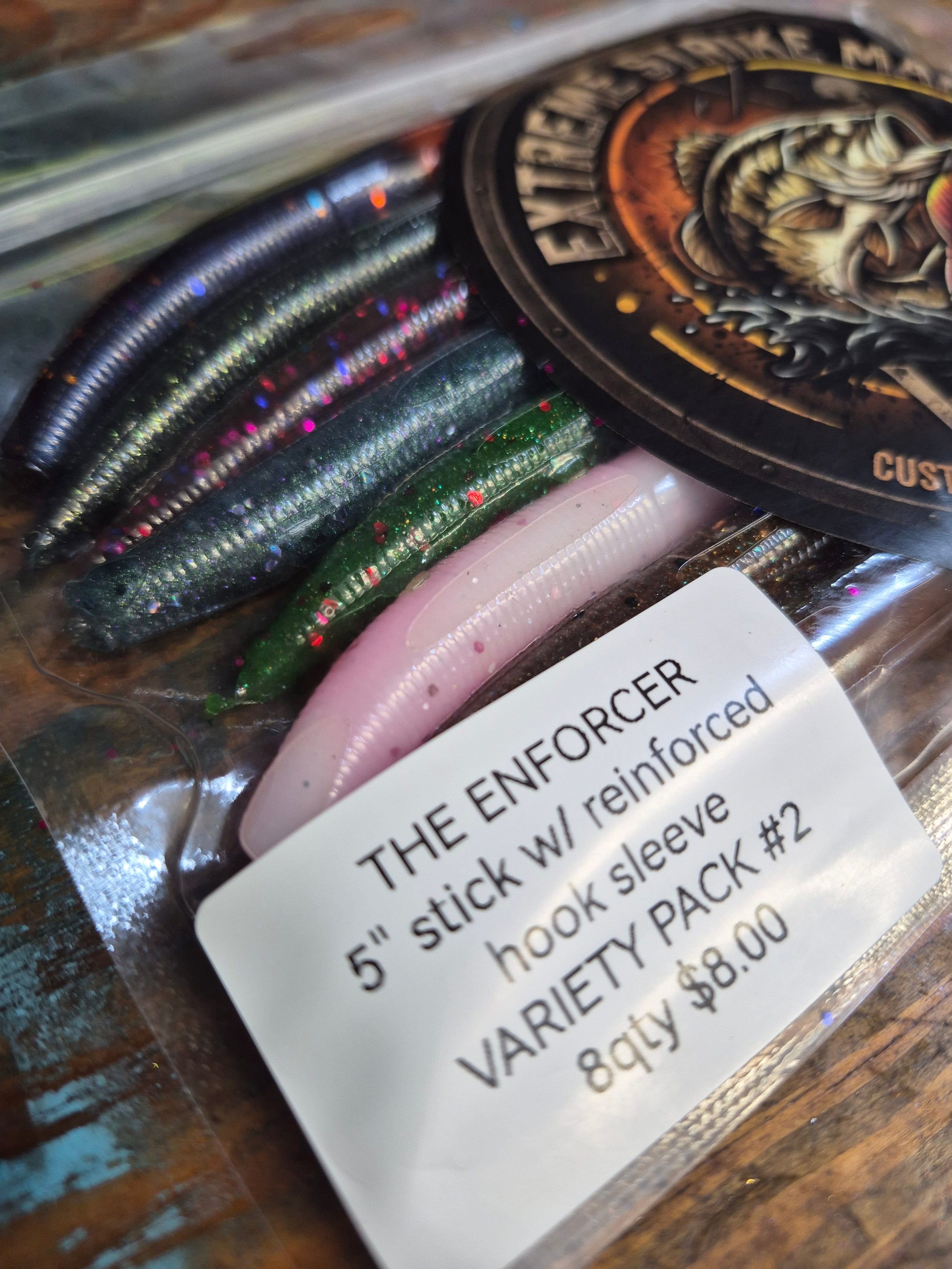 The ENFORCER 5"stick bait with reinforced hook sleeve VARIETY PACK #2