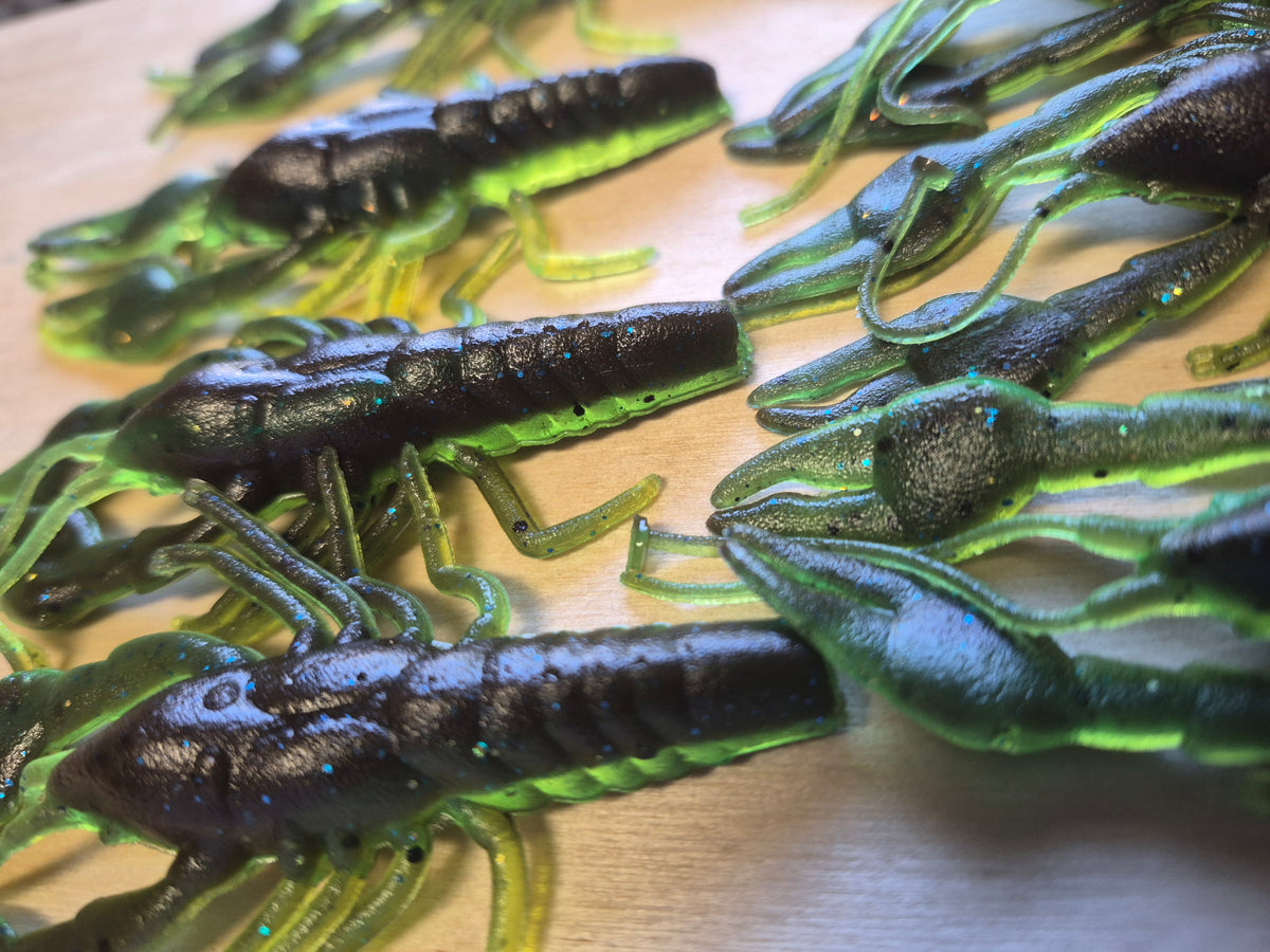 The Capo 3.5" Crawfish 8pk RADIOACTIVE CRAW