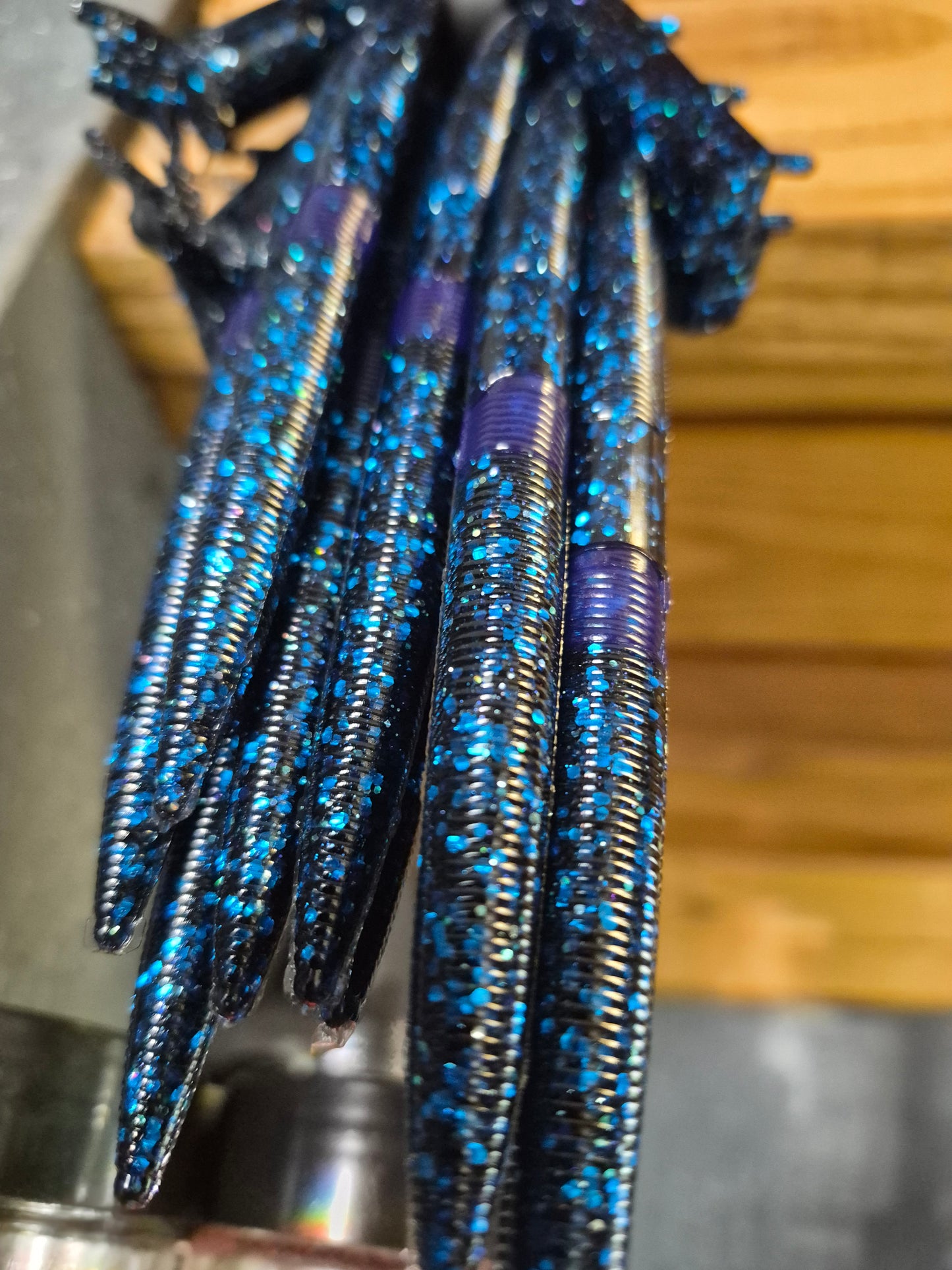 The ENFORCER 5"stick bait with reinforced hook sleeve BLUE SHADE