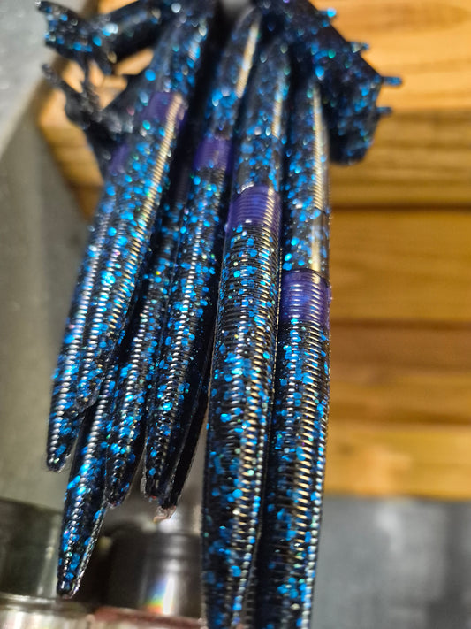 The ENFORCER 5"stick bait with reinforced hook sleeve BLUE SHADE