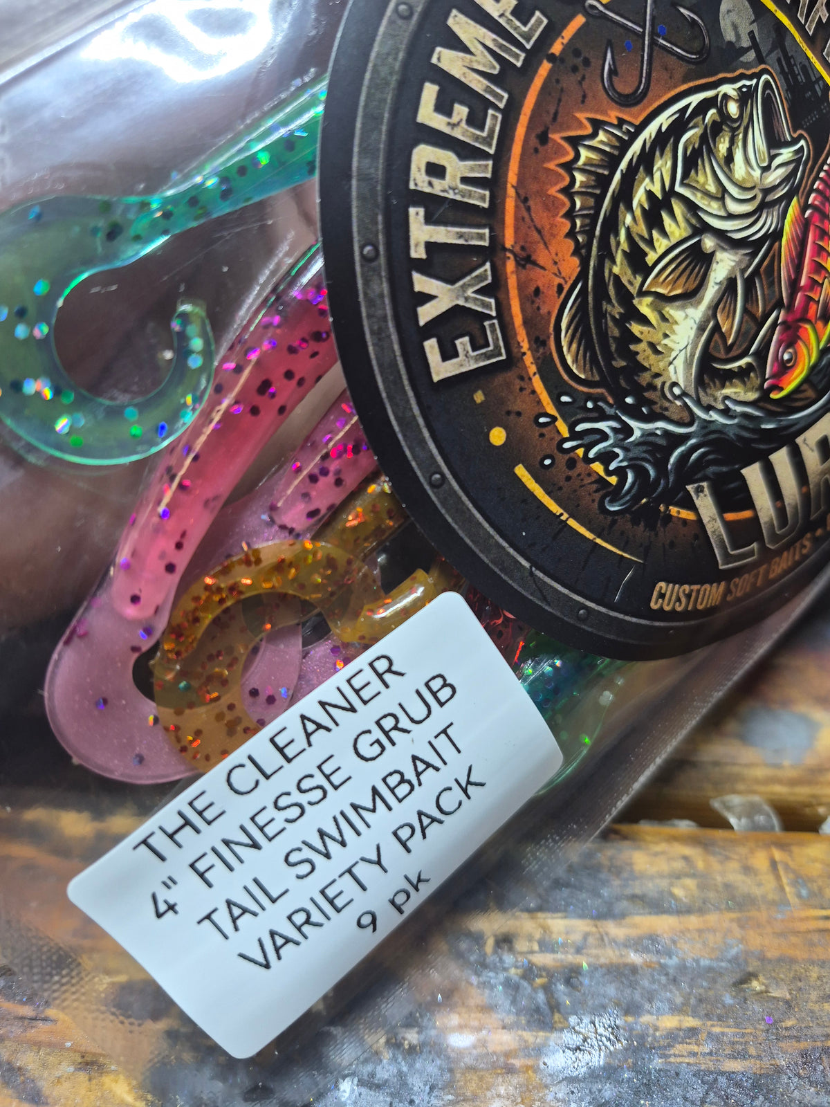 The CLEANER 4" finesse curly tail VARIETY PACK 9PK