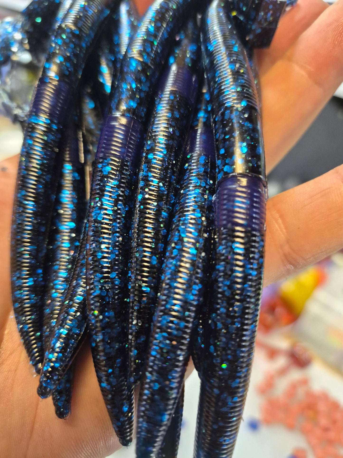 The ENFORCER 5"stick bait with reinforced hook sleeve BLUE SHADE