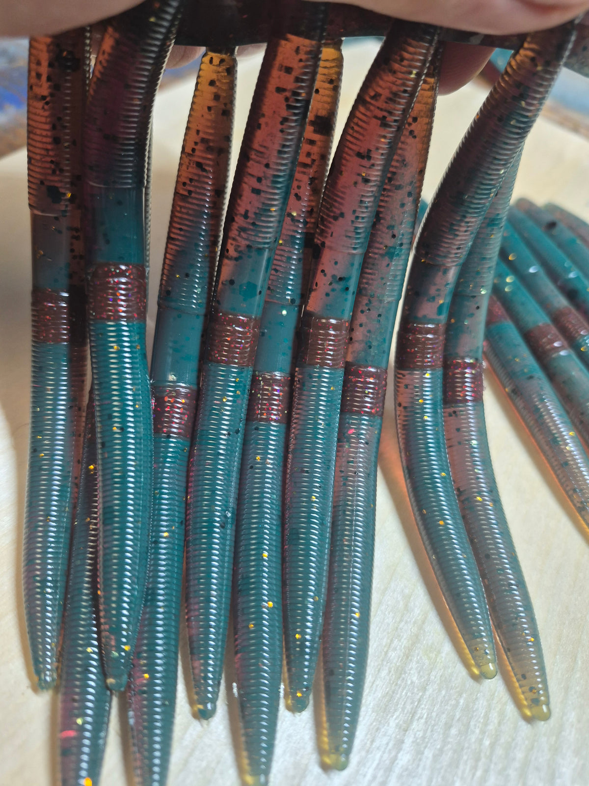 The ENFORCER 5"stick bait with reinforced hook sleeve SYNTHETIC MOTOR OIL