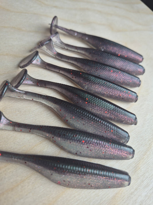 3.8" ASSASSIN SWIMBAIT ELECTRIC RED 8pk