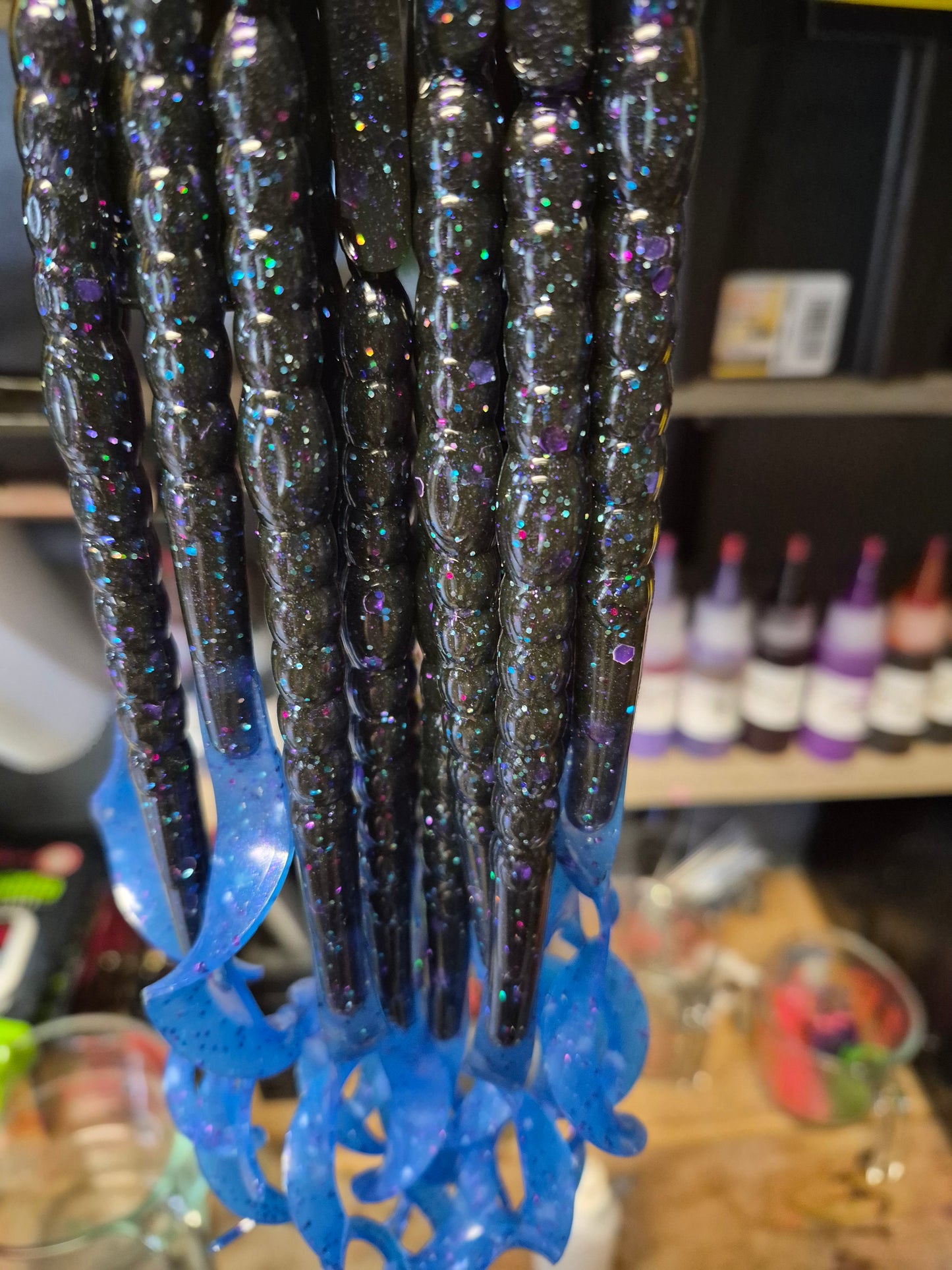The LEGEND 10" Ribbon worm PURPLE SAPHIRE
