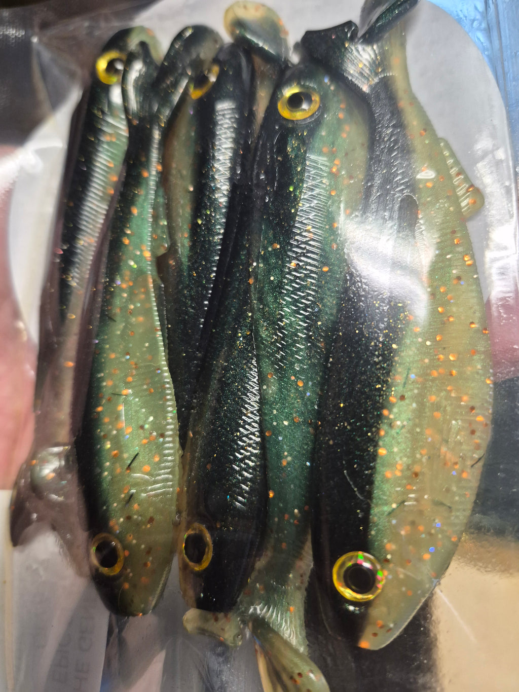 THE GENERAL 4.3 SWIMBAIT with hook recesses DARK AMBER
