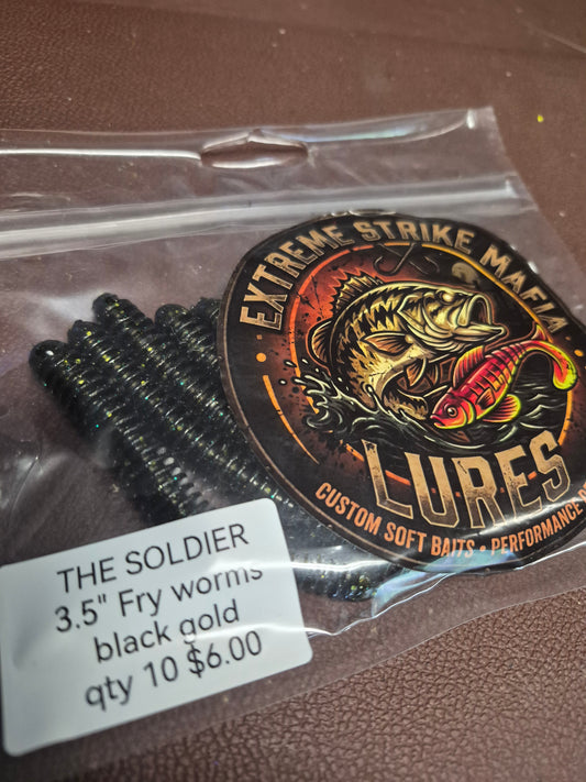 THE SOLDIER 3.5" Crinkle Fry bait worms