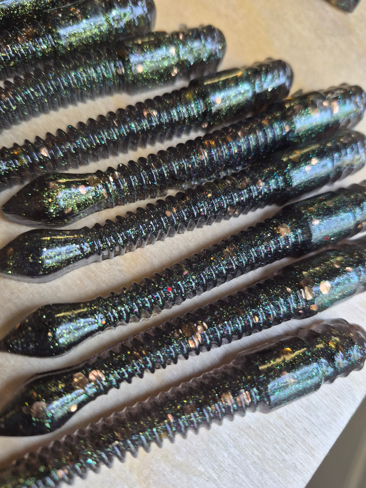 THE 3.75 HAMMER WORM TOXIC OIL SLICK 10pk