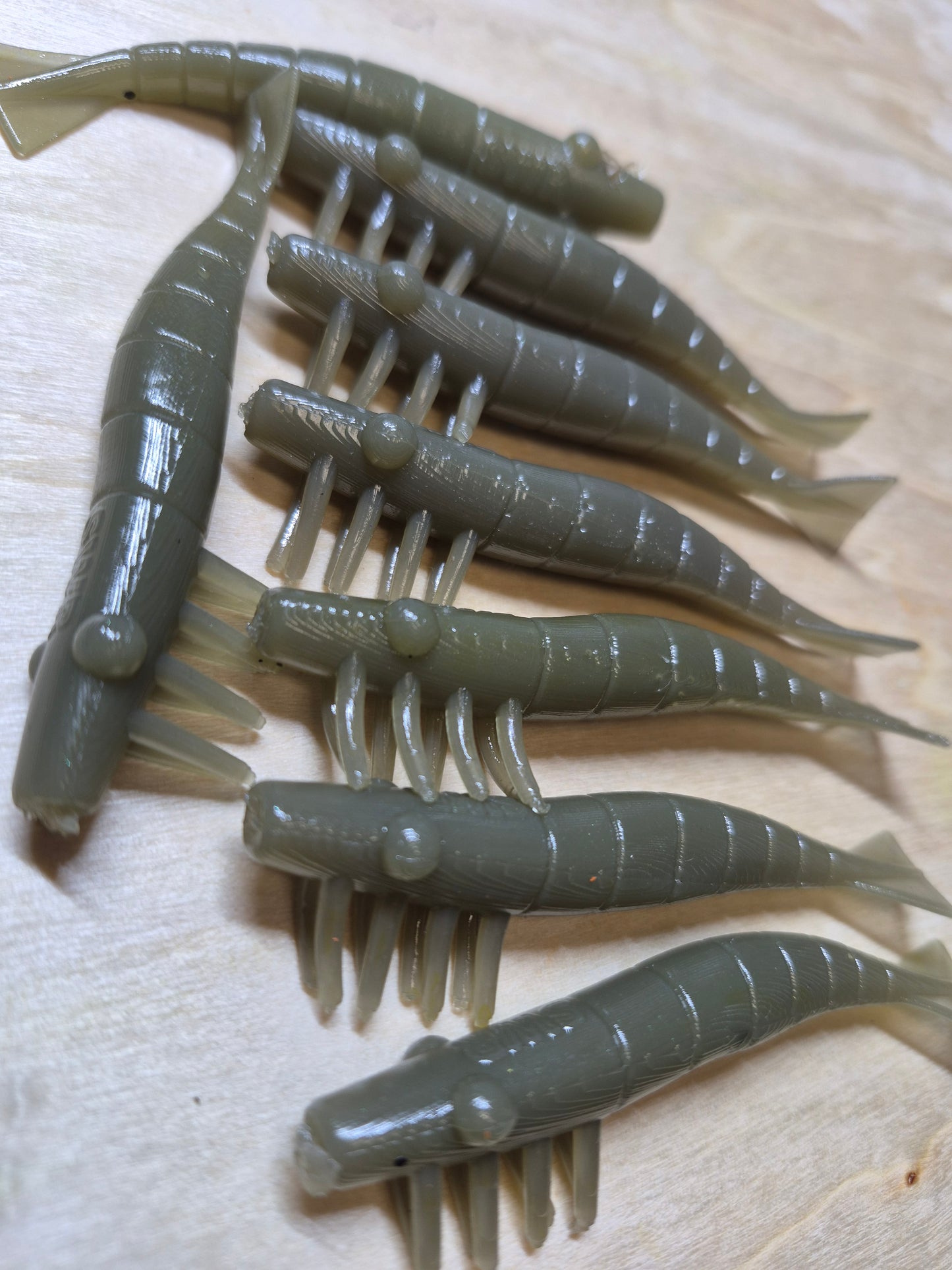 3" Saltwater Rager Shrimp 8pk saltwater brown.