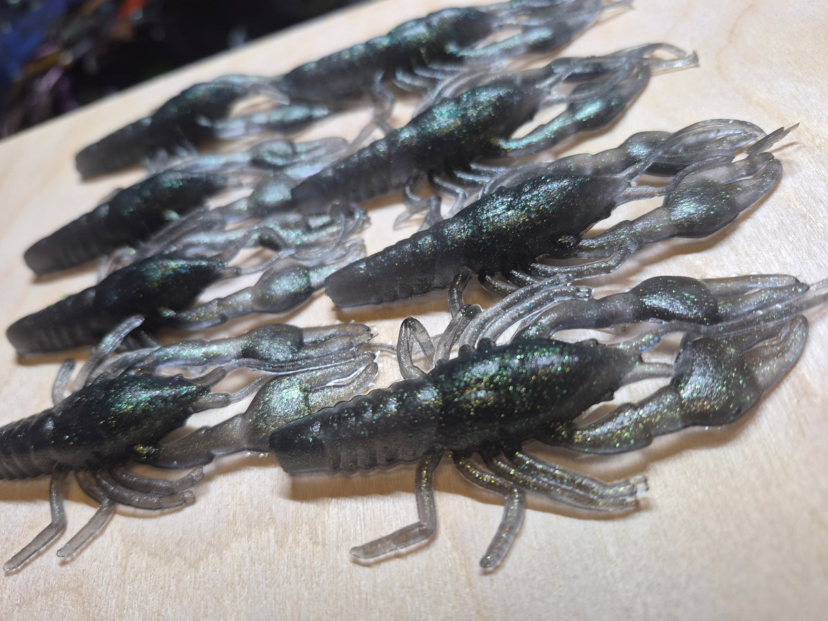 The Capo 3.5 crawfish TOXIC OIL Slick hypershift. 8pk