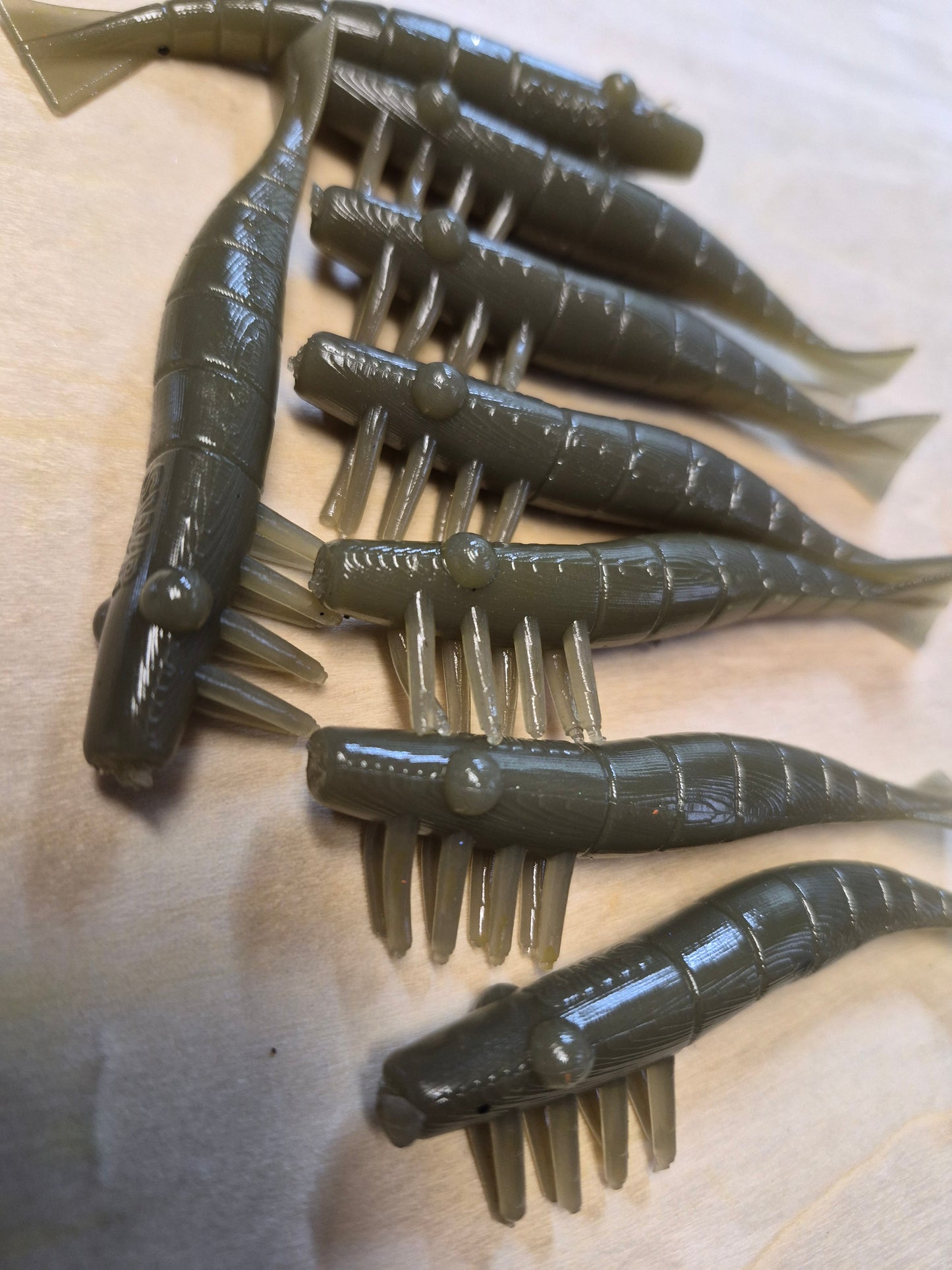 3" Saltwater Rager Shrimp 8pk saltwater brown.