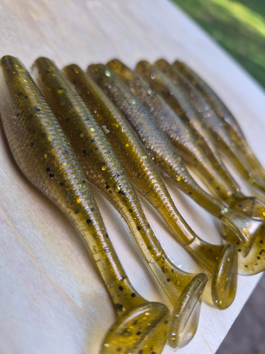3.8" ASSASSIN SWIMBAIT GOLD RUSH 8PK