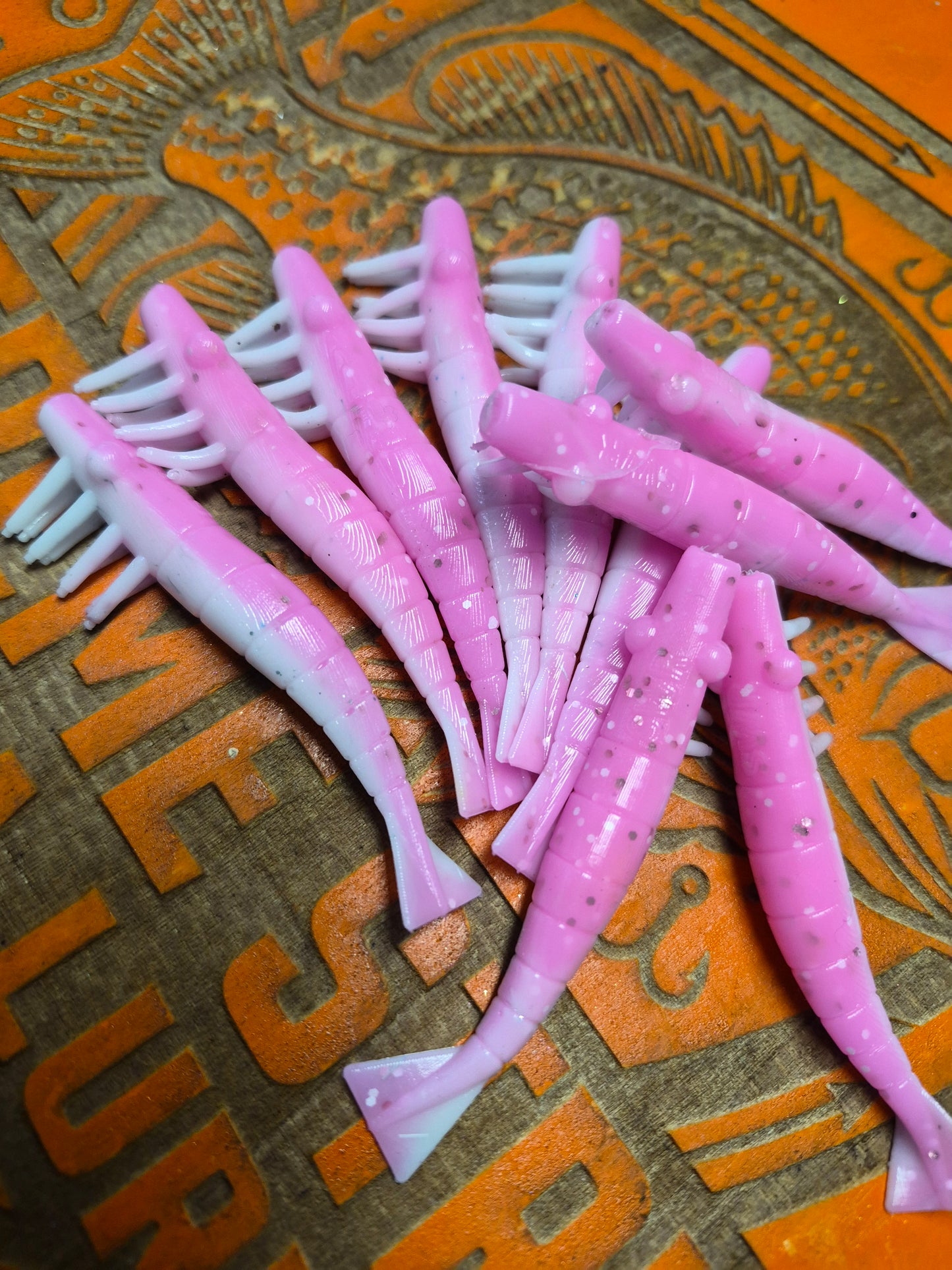 3" SALTWATER RAGER SHRIMP 8PK BUBBLEGUM FROST