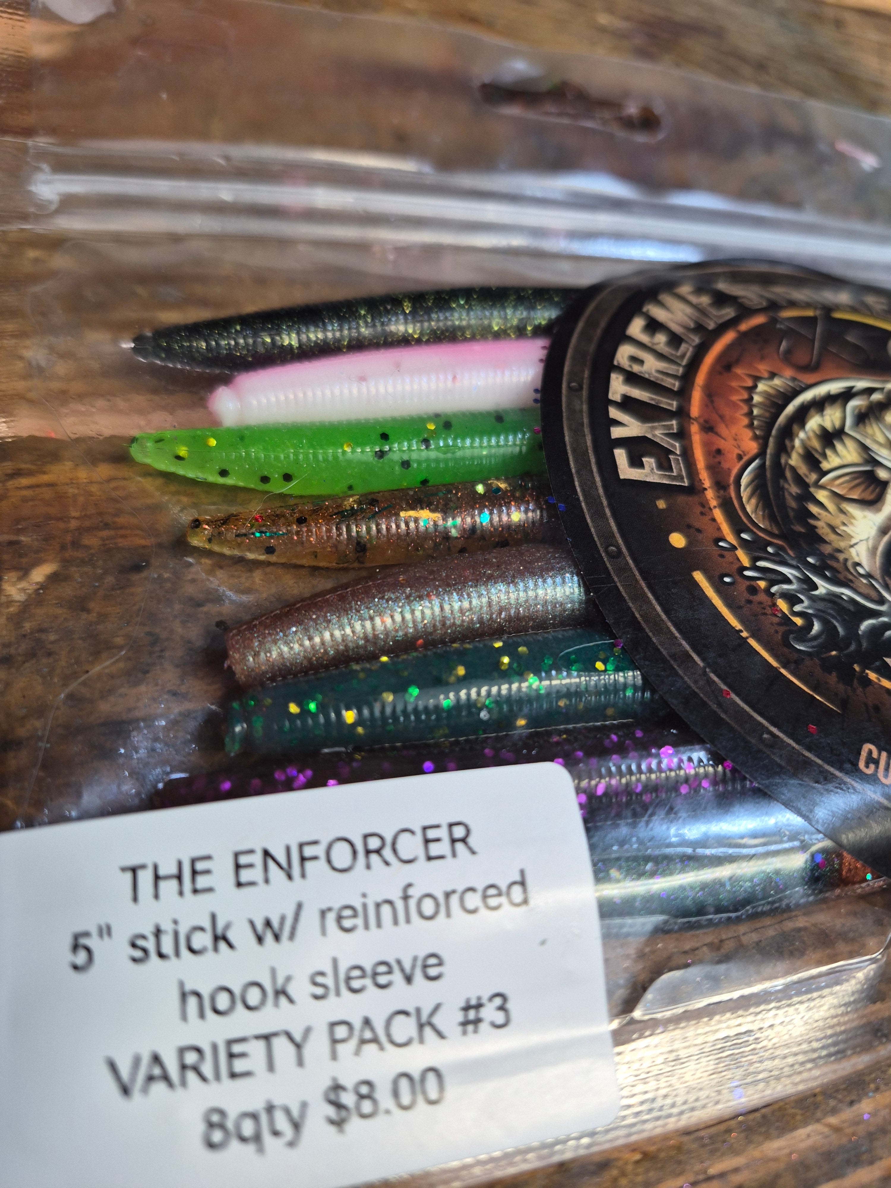 THE ENFORCER 5"stick bait with reinforced hook sleeve VARIETY PACK #3
