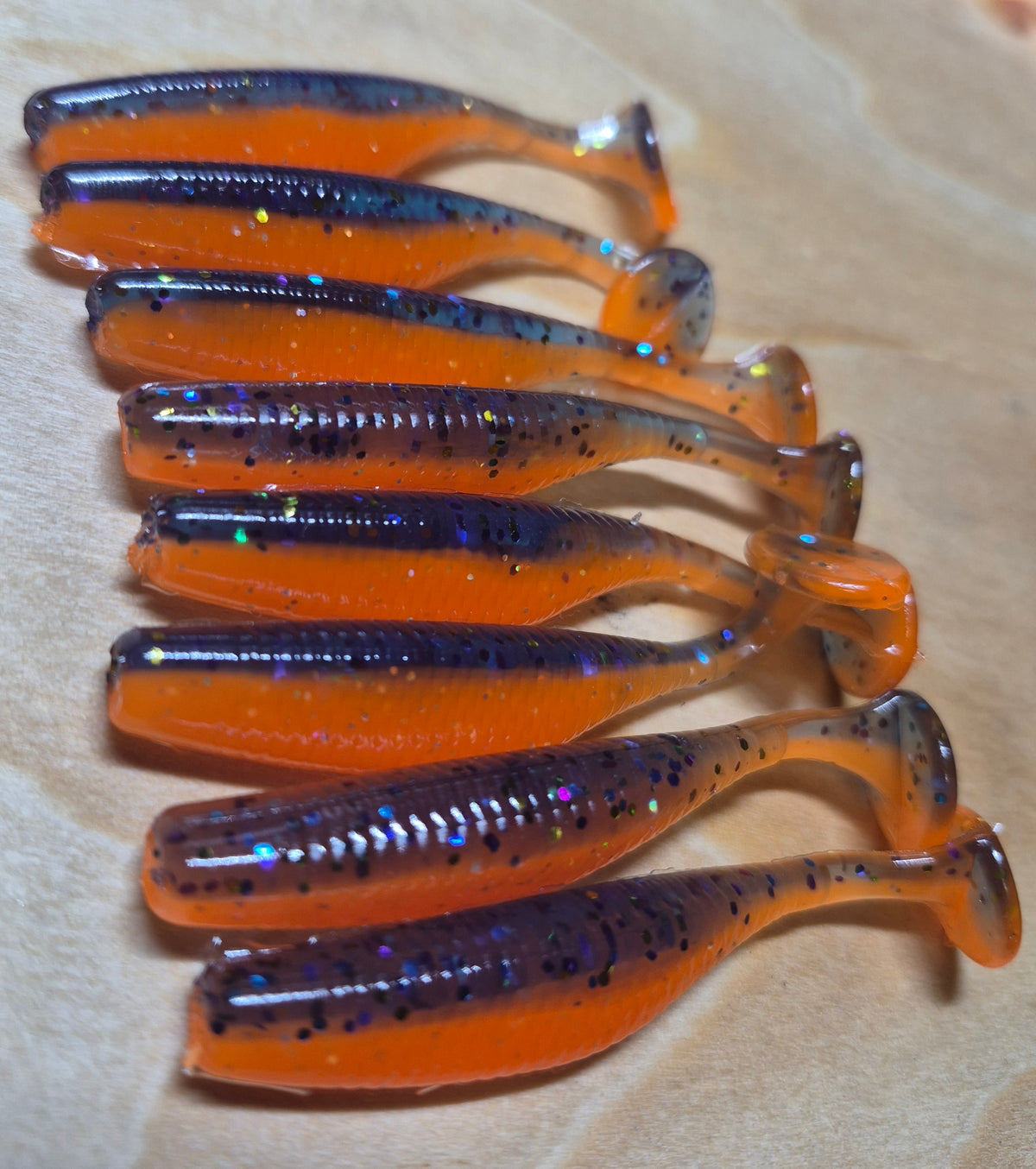 2.8" Assassin paddle tail ORANGE NEBULA