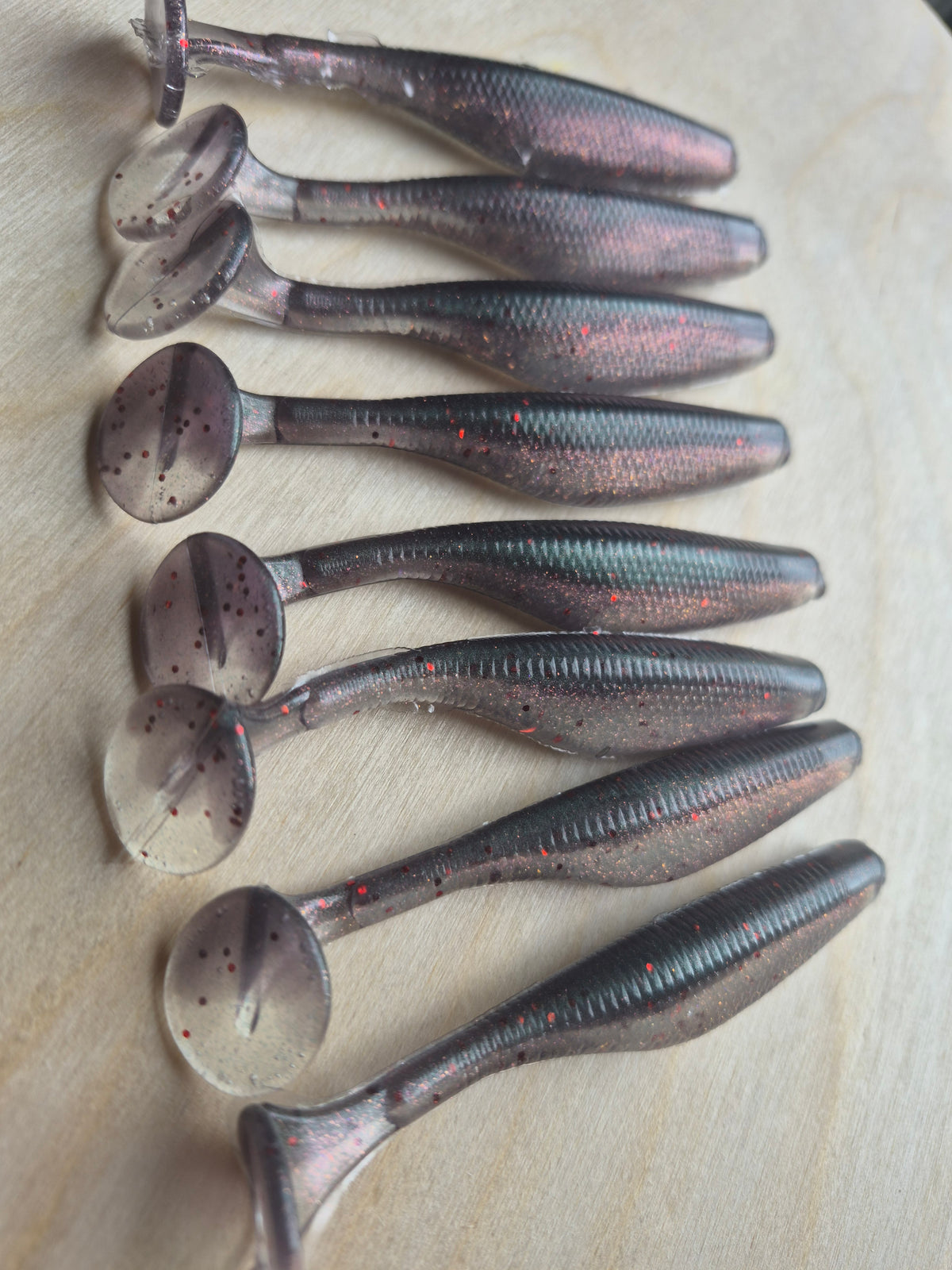 3.8" ASSASSIN SWIMBAIT ELECTRIC RED 8pk