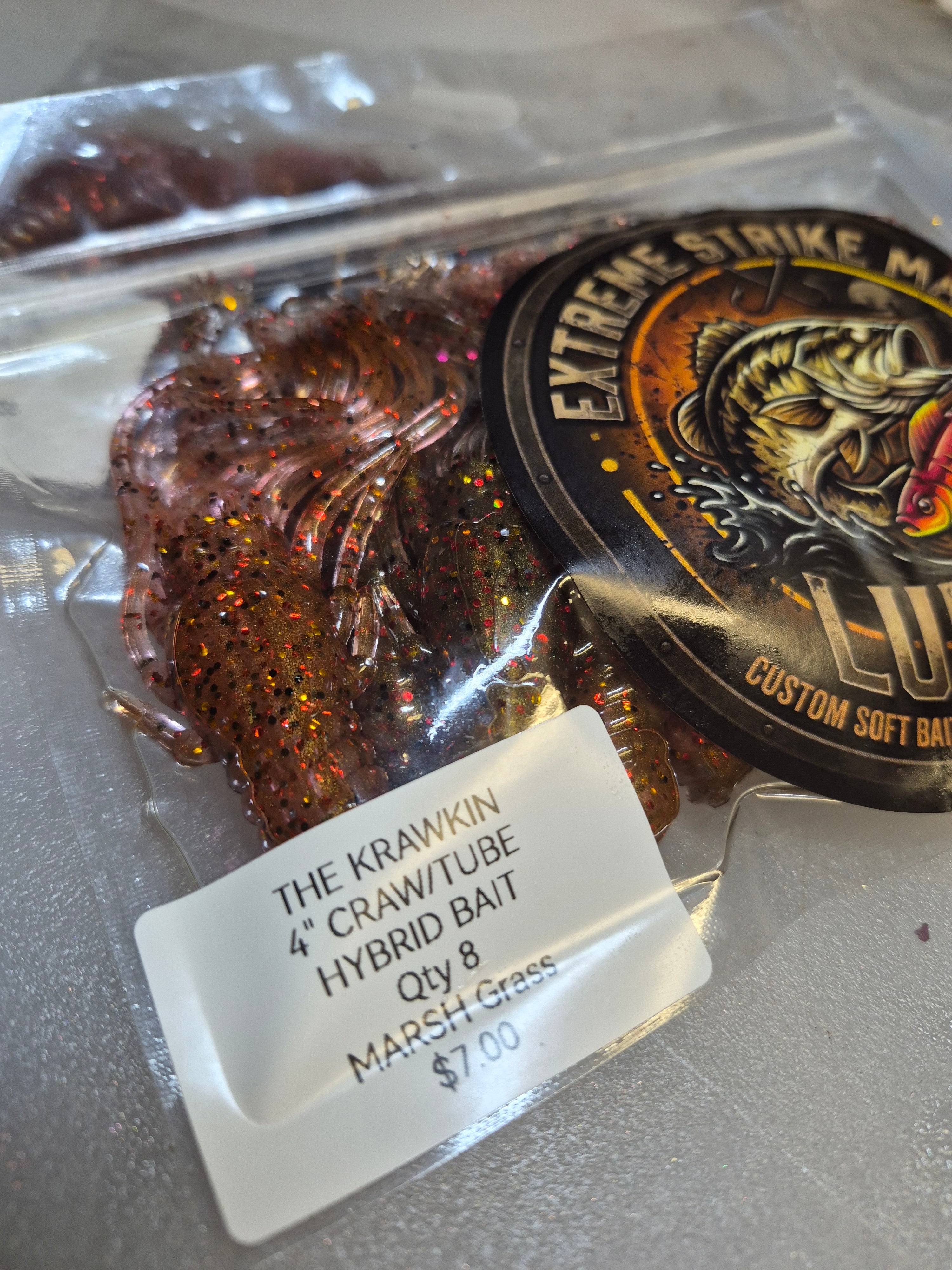 THE KRAWKIN 4" HYBRID CRAW/TUBE BAIT