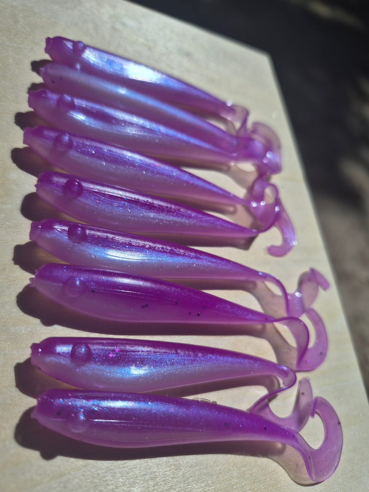 THE CLEANER 4" FINESSE GRUB TAIL 9pk PURPLE PASSION